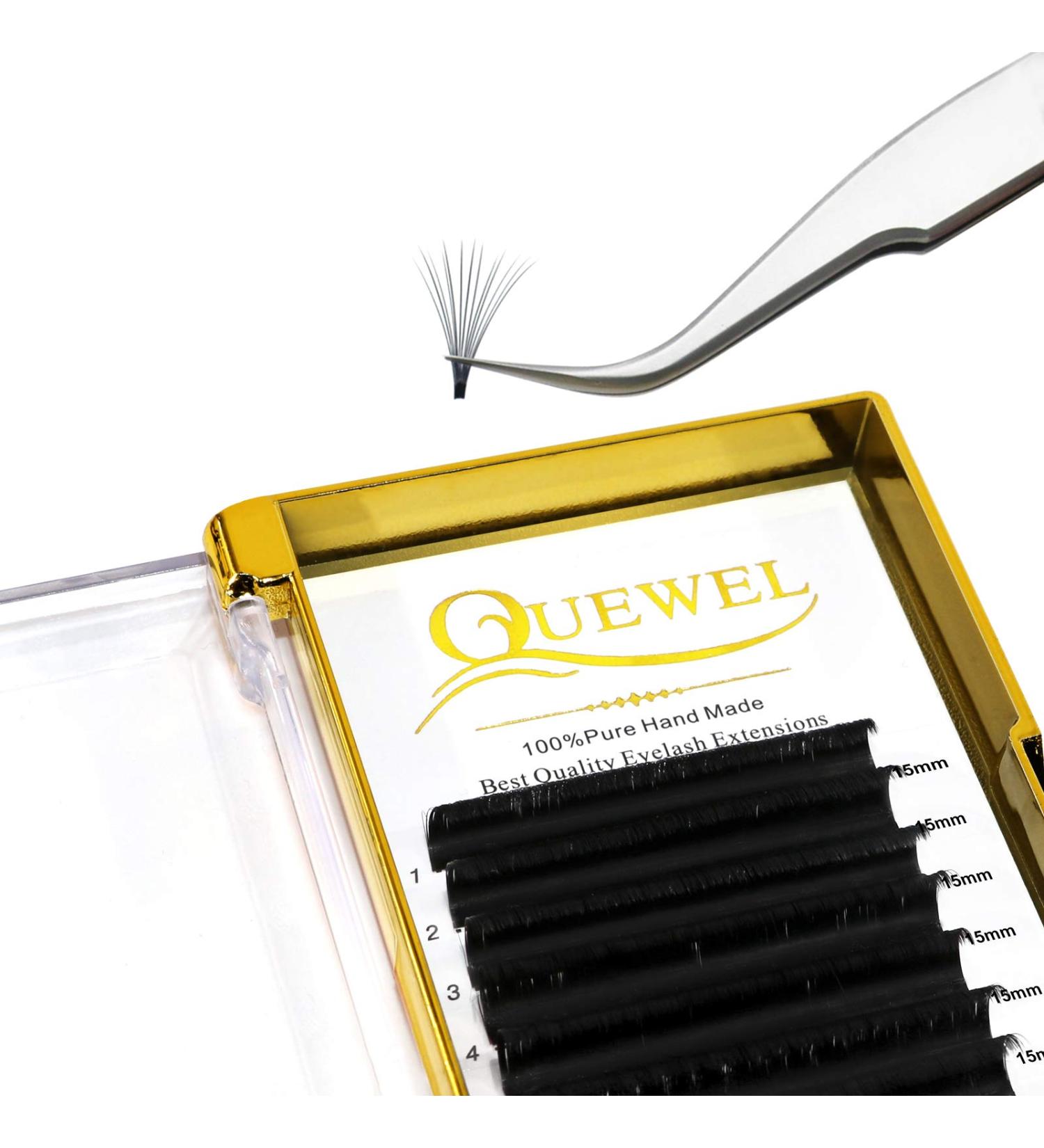 QUEWEL Easy Fan Russian Lashes 0.12D 15mm - Self Fanning Eyelash Extensions - Buy Online on SooperMarket.com