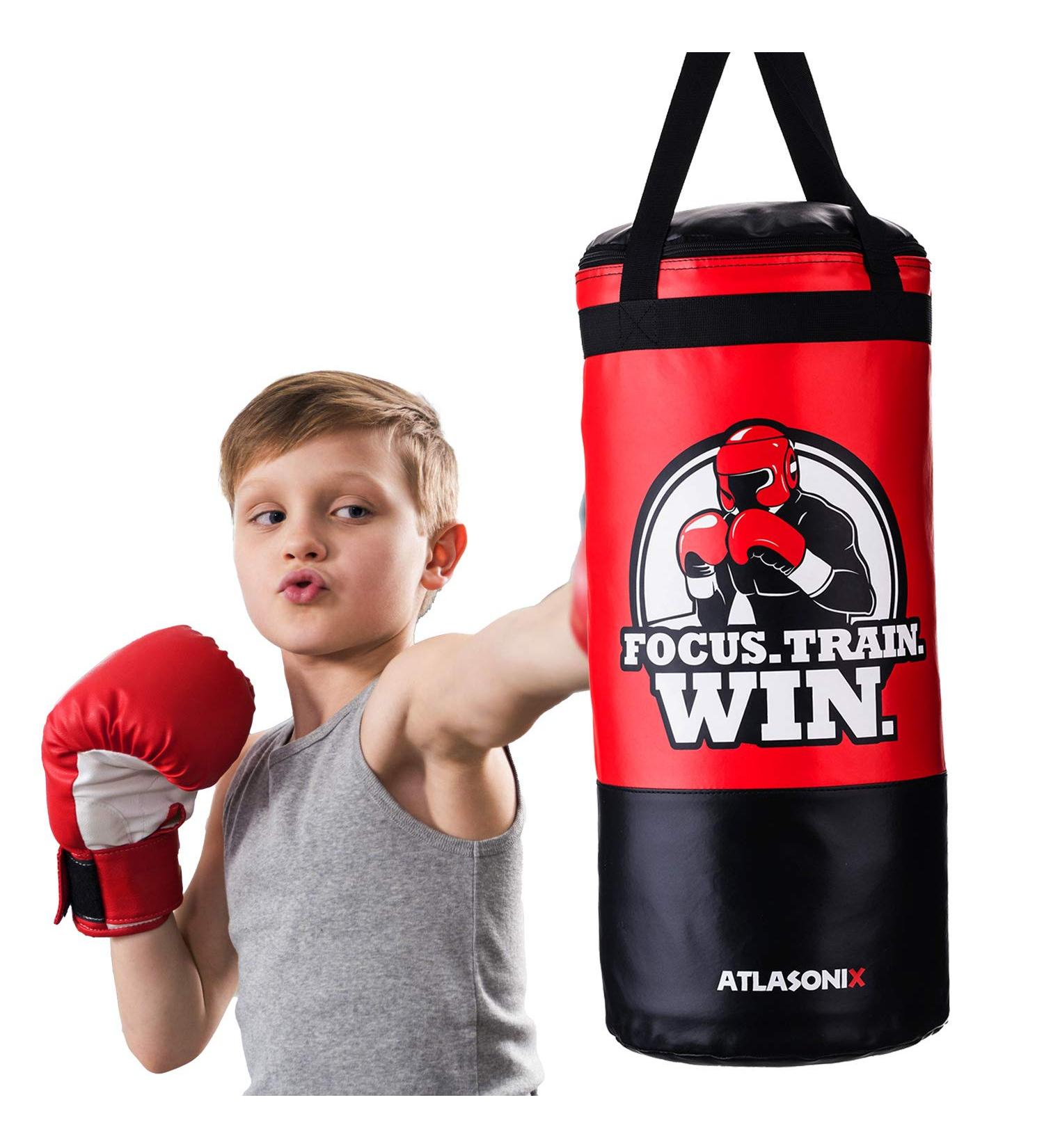 Hanging Kids Punching Bag 2 Ft - Professional Style Youth Punch Bag for Martial Arts, Boxing, Karate - Ages 5-15 | Unfilled - Buy Online on SooperMarket.com