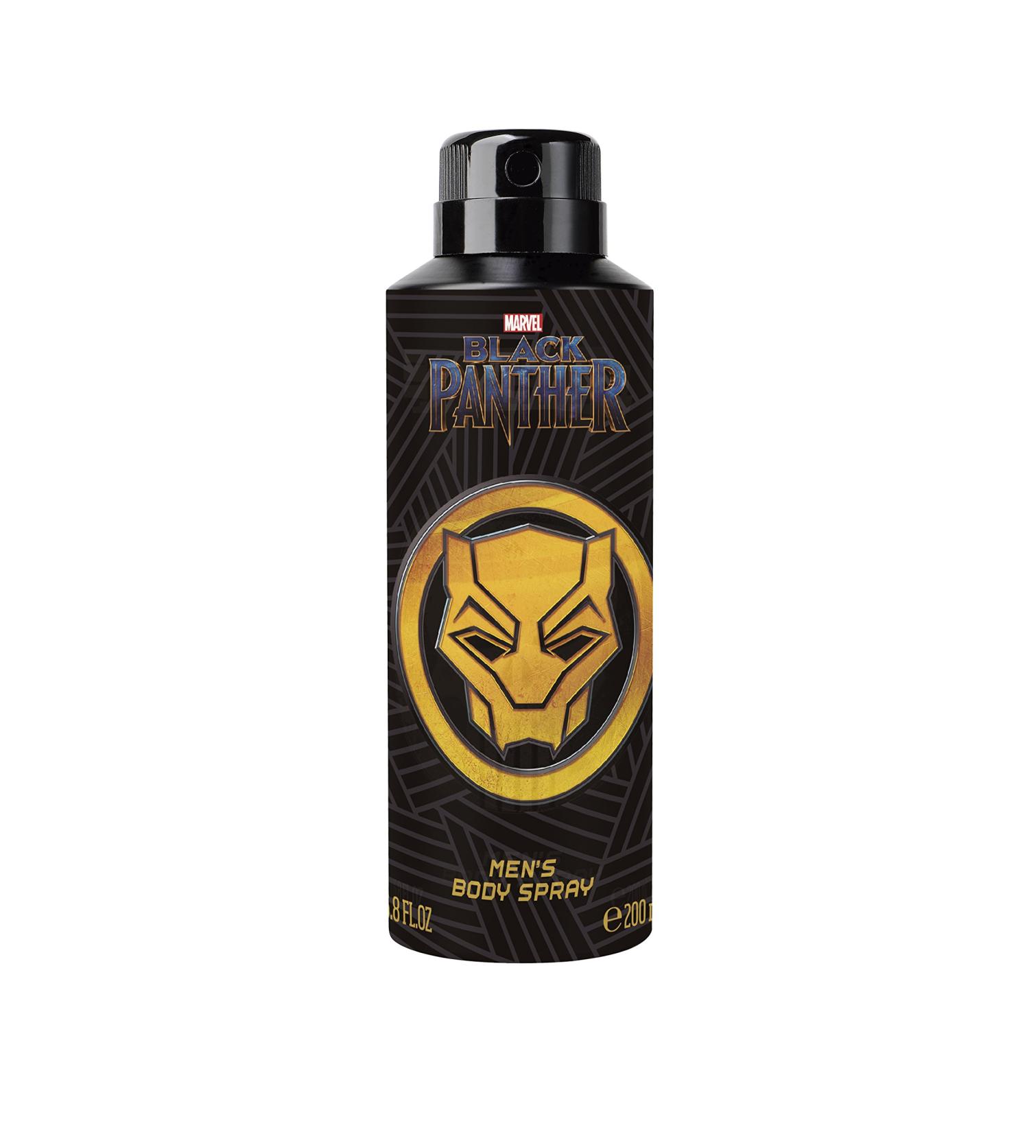 Black Panther Marvel Fragrance For Men Body Spray 6.8oz 200ml Made in Spain by Air Val International - Buy Online on SooperMarket.com