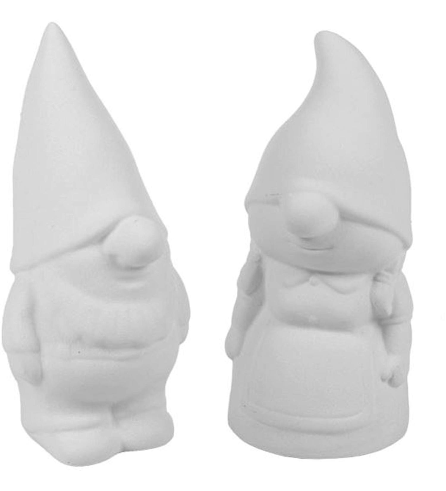 New Hampshire Craftworks Gibson and Gretta Garden Gnomes - DIY Ceramic Keepsakes - Buy Online on SooperMarket.com