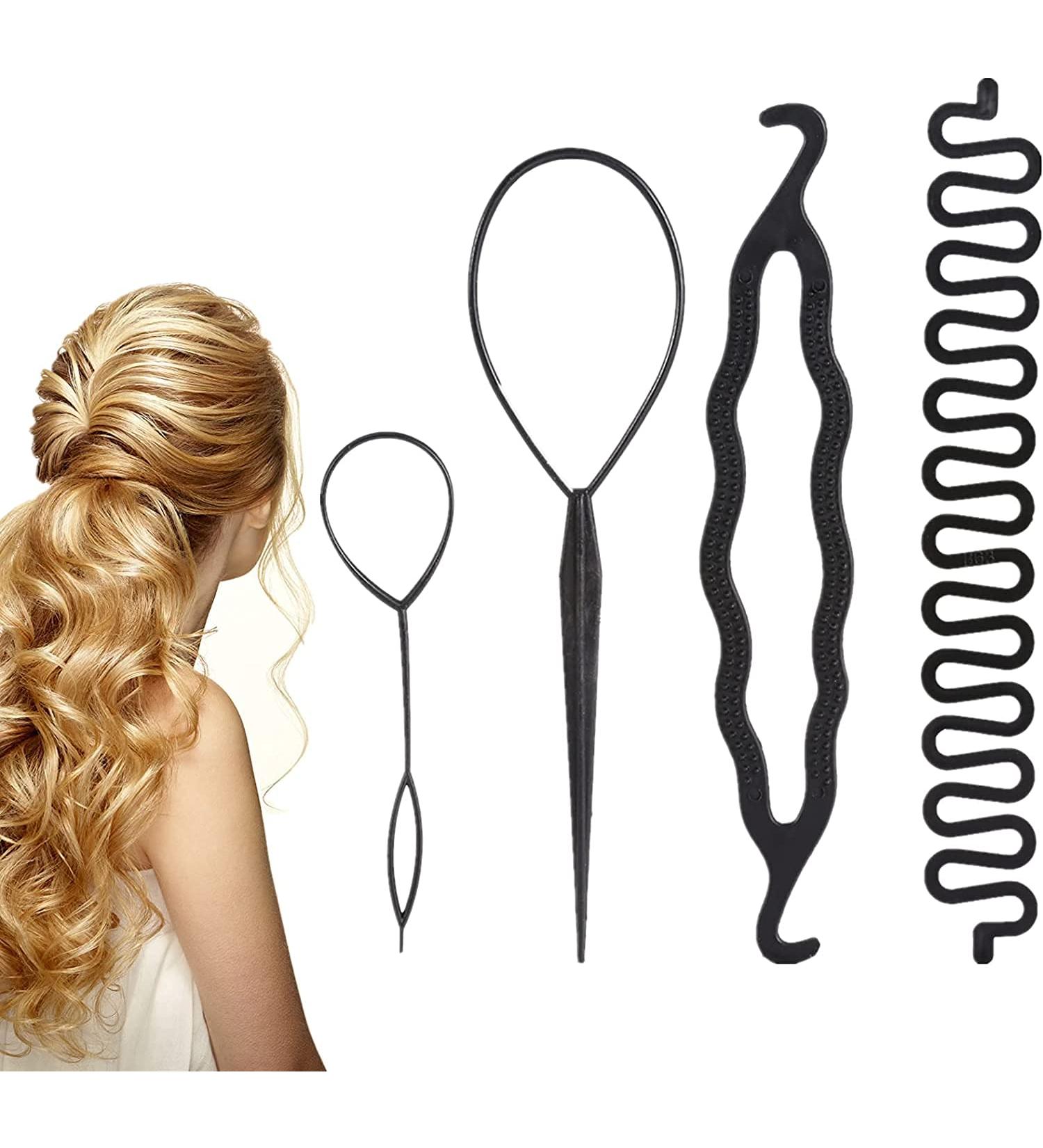 Premium Hair Styling Accessories | Hair Bun Maker & Braiding Disc Tools for DIY Hairstyles - Buy Online on SooperMarket.com