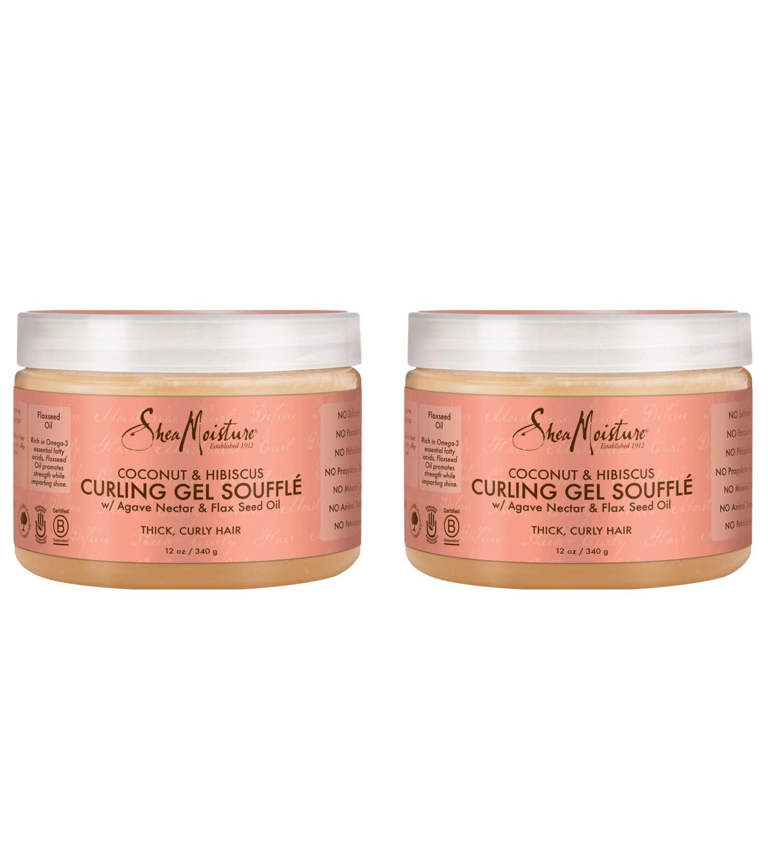 SheaMoisture Curling Gel Souffle - Coconut & Hibiscus 12 oz | Define & Moisturize Curls - Buy Online on SooperMarket.com