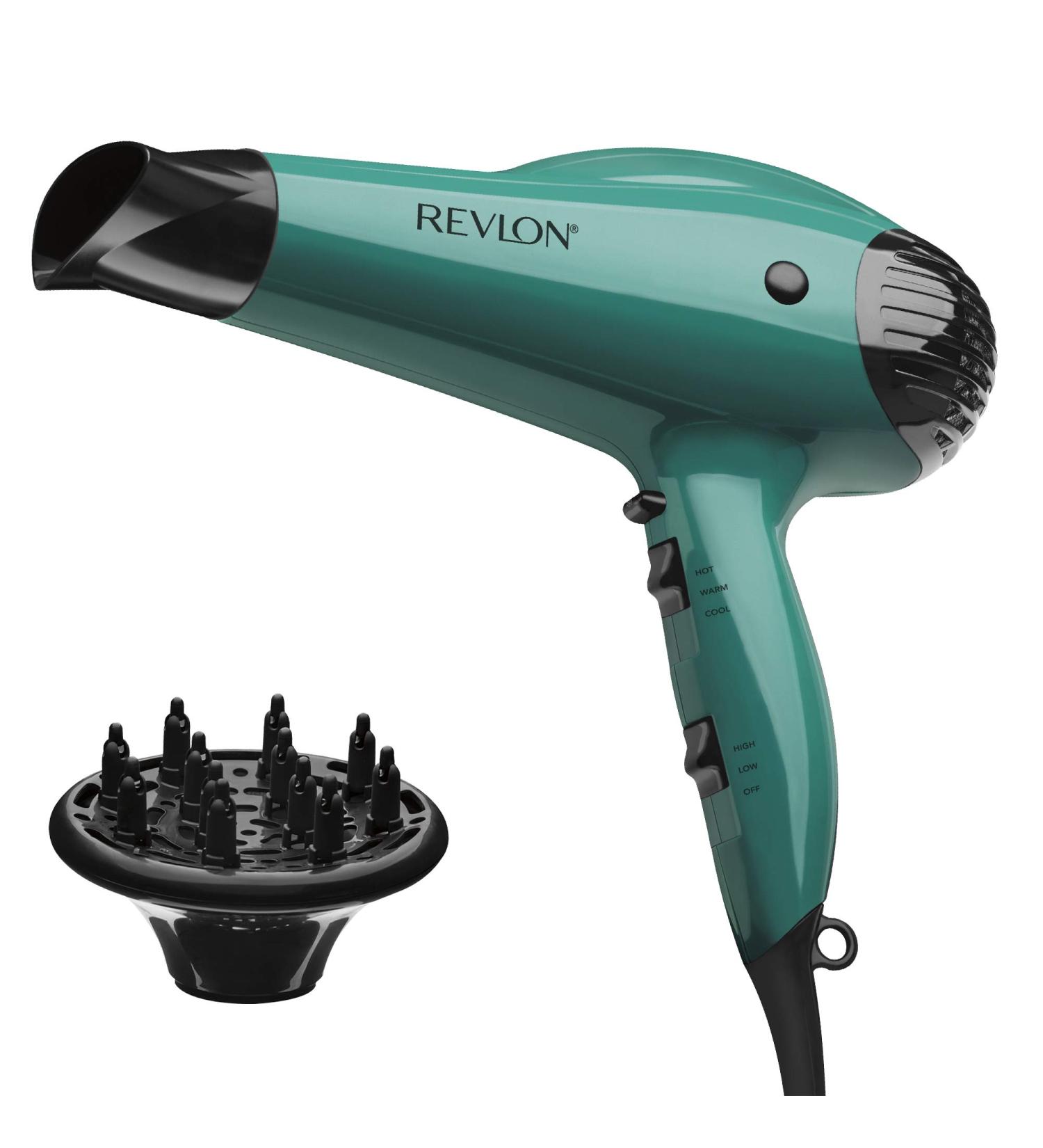 Revlon Volume Booster Hair Dryer 1875W - Green | Voluminous Lift and Body - Buy Online on SooperMarket.com