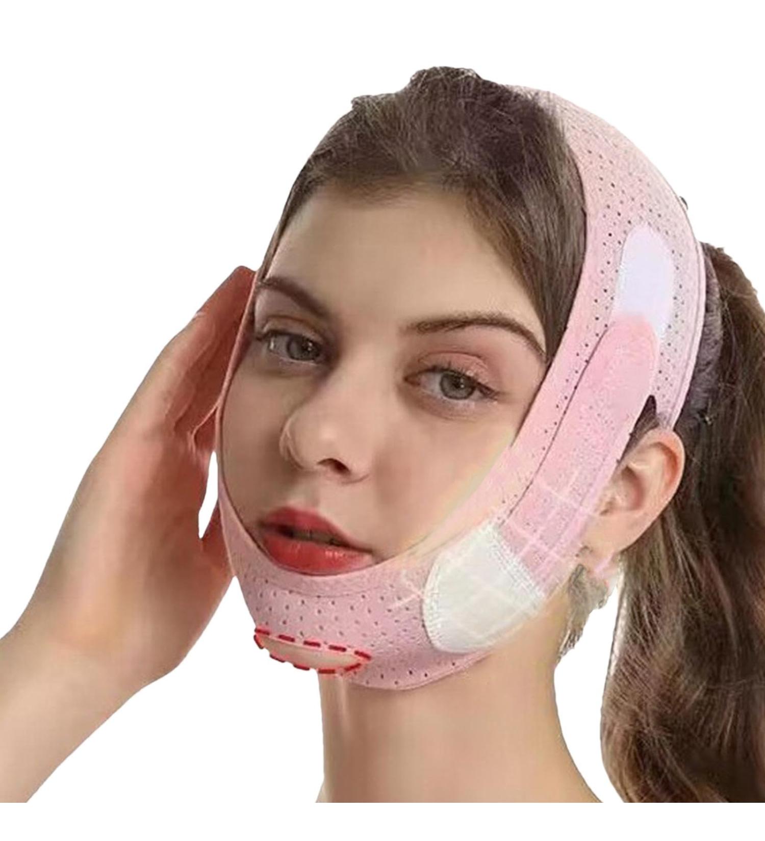 Moonyan Double Chin Reducer | V Lines Lifting Belt Double Chin Reducer - Facial Slimming Strap Reusable Belt Face Lifting Belt Double Chin Reducer Eliminator - Buy Online on SooperMarket.com