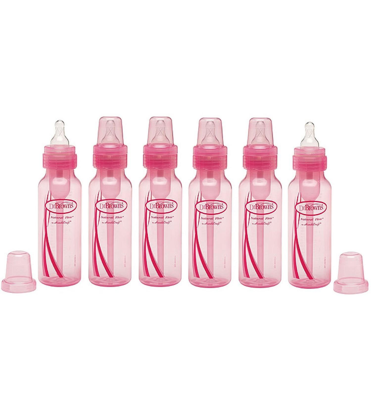 Dr. Brown's Standard Pink 8oz Bottles - 6 Count