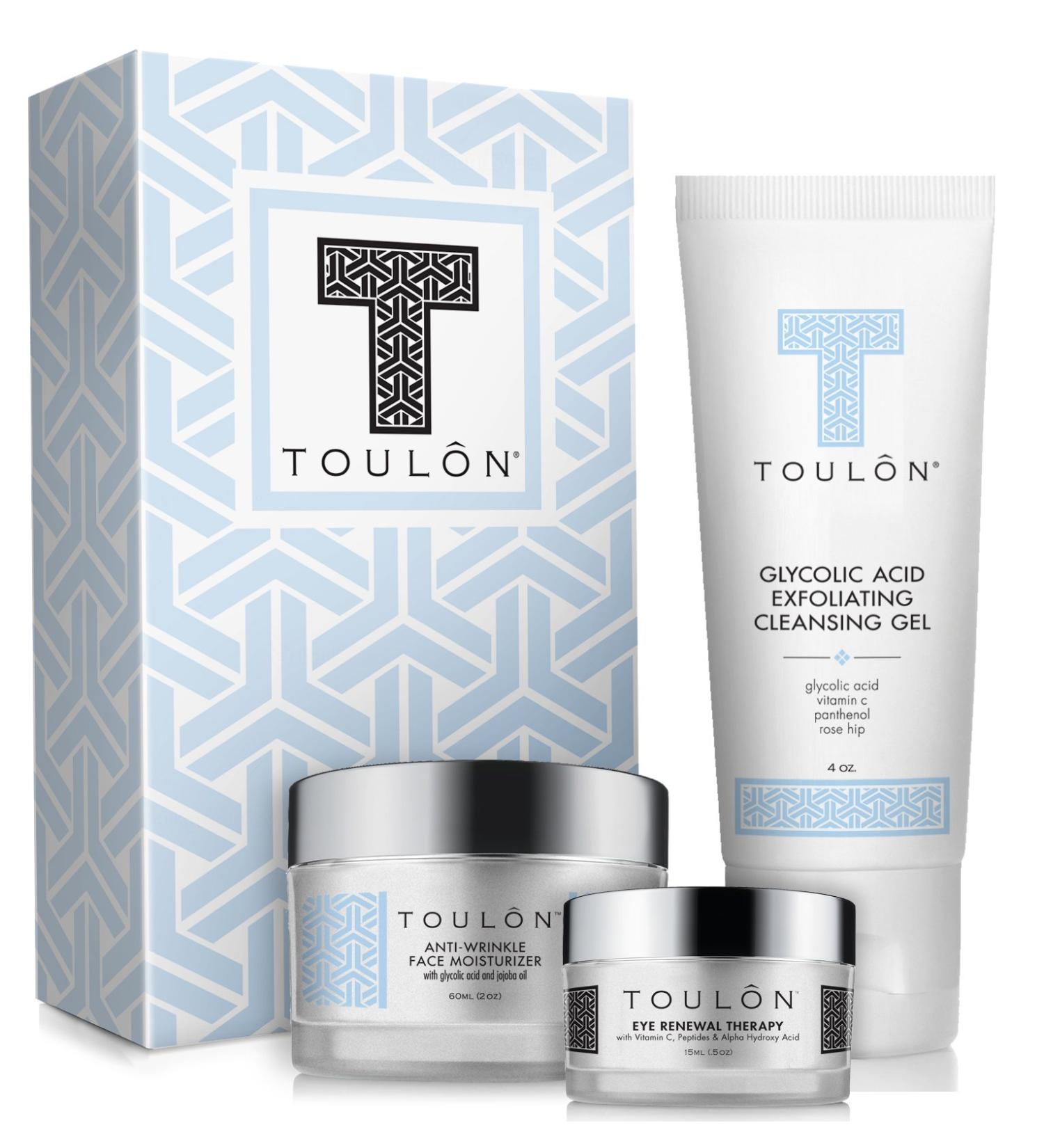 Anti-Aging Skin Care Kits for Her & Him | Glycolic Acid Cleanser Moisturizer & Eye Cream Set - Buy Online on SooperMarket.com