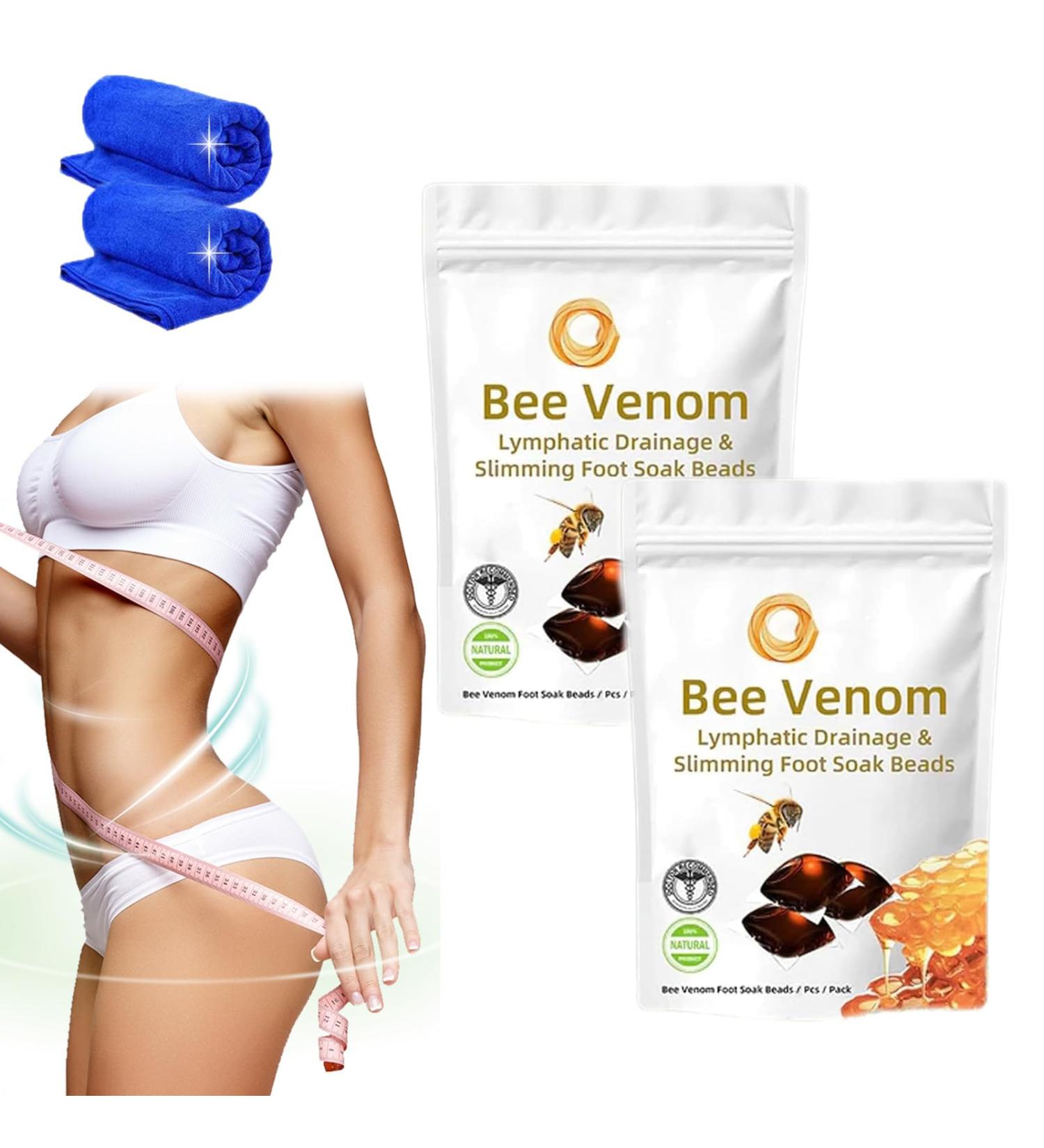 Lukmlca Bee Venom Lymphatic Drainage & Slimming Foot Soak Beads Body Detox Foot Soak Beads Aprolo Detoxingherbs Cleansing Foot Soak Beads Lukmlca Bee Venom Lymphatic Drainage Foot Soak (2pcs) - Buy Online on SooperMarket.com