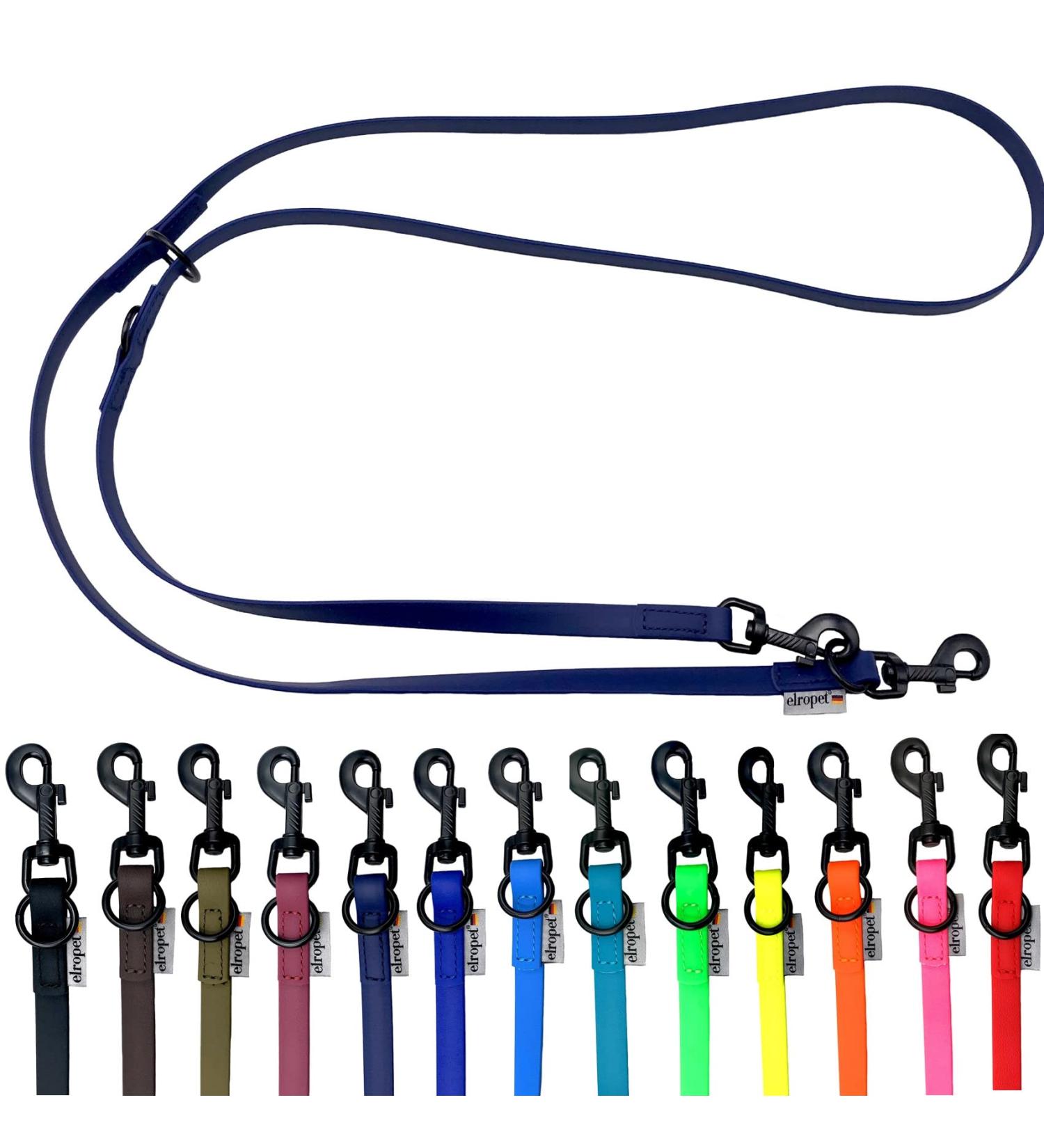 Biothane Dog Leash - Adjustable Black Hook for Small & Large Dogs | 2m 2.40m 3.50m 3.80m 5m (Navy Blue 3.50m x 13mm) - Buy Online on SooperMarket.com