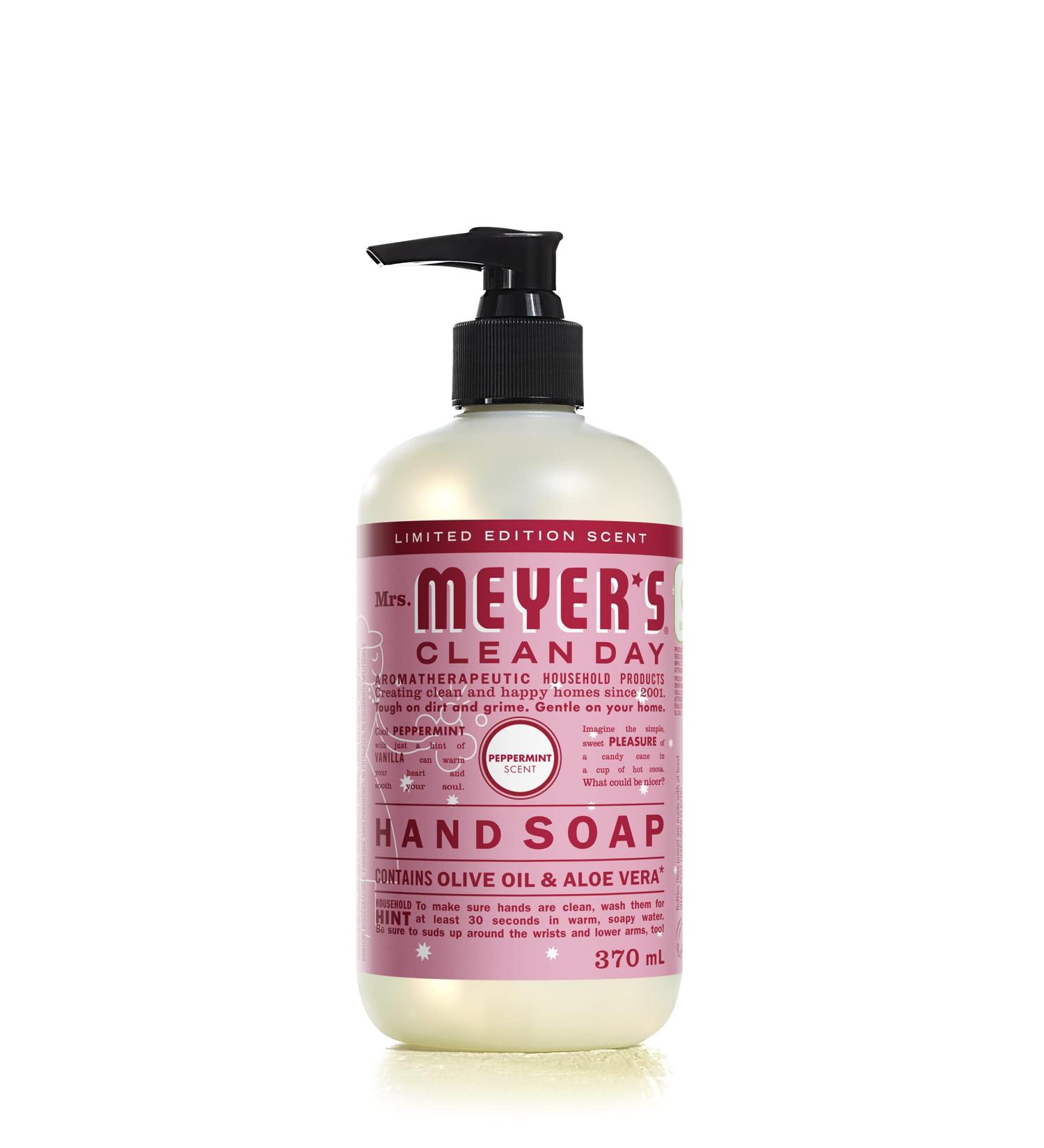 Mrs. Meyer's Clean Day Peppermint Liquid Hand Soap 370ml | Cruelty-Free & Biodegradable Hand Wash - Buy Online on SooperMarket.com