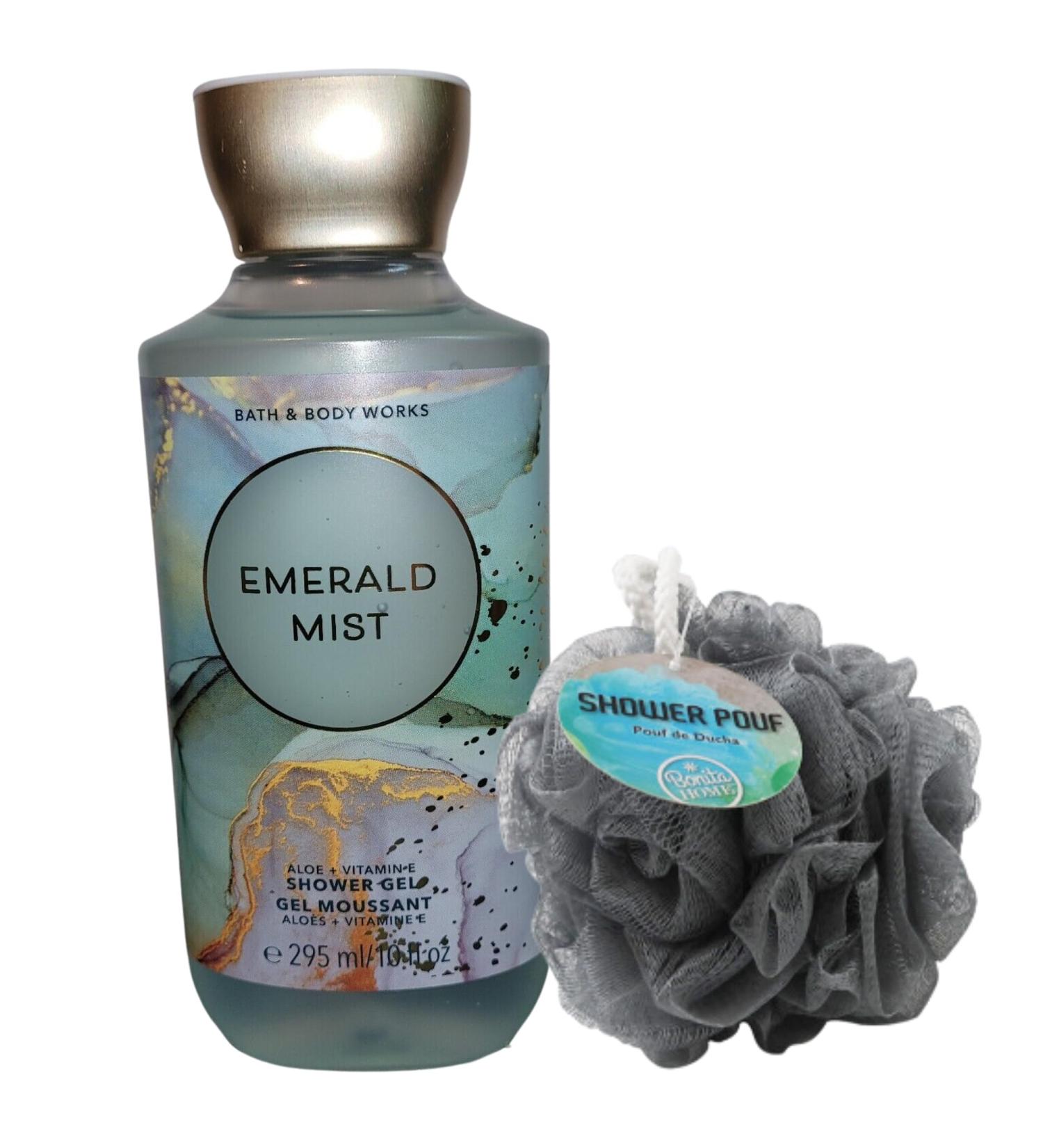 Shower Bathing Gift Set Bundle - 10oz Bath & Body Works Gel Loofah Sponge | Perfect Gift for Birthdays & Mother's Day - Emerald Mist - Buy Online on SooperMarket.com