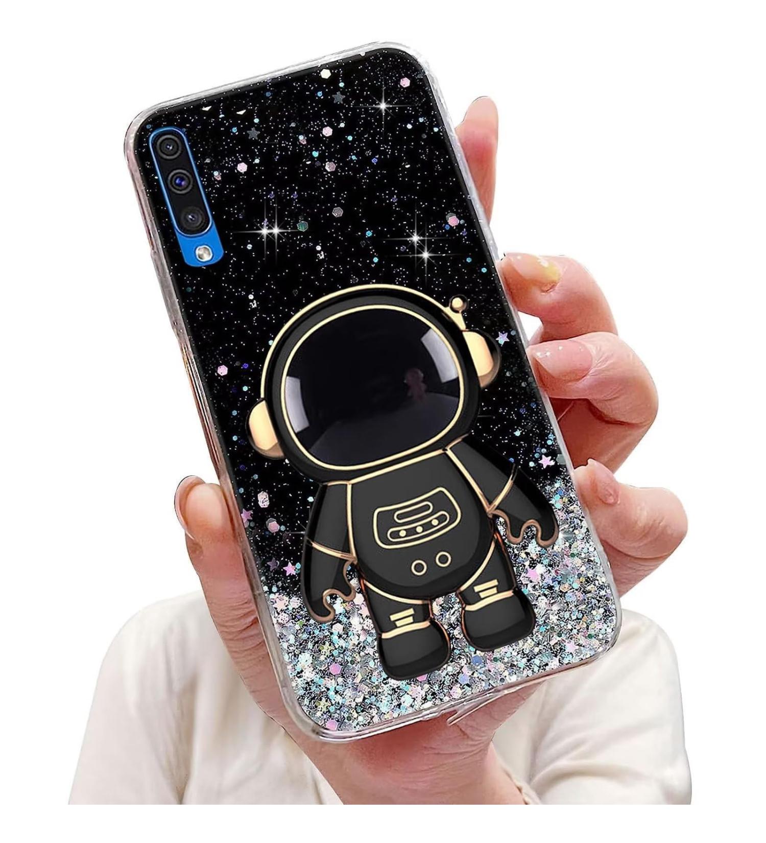 Buy Tivenfezk Nadoli Astronaut Glitter Stand Case for Samsung Galaxy A70 - Soft Silicone Bling Transparent Protective Cover - Buy Online on SooperMarket.com