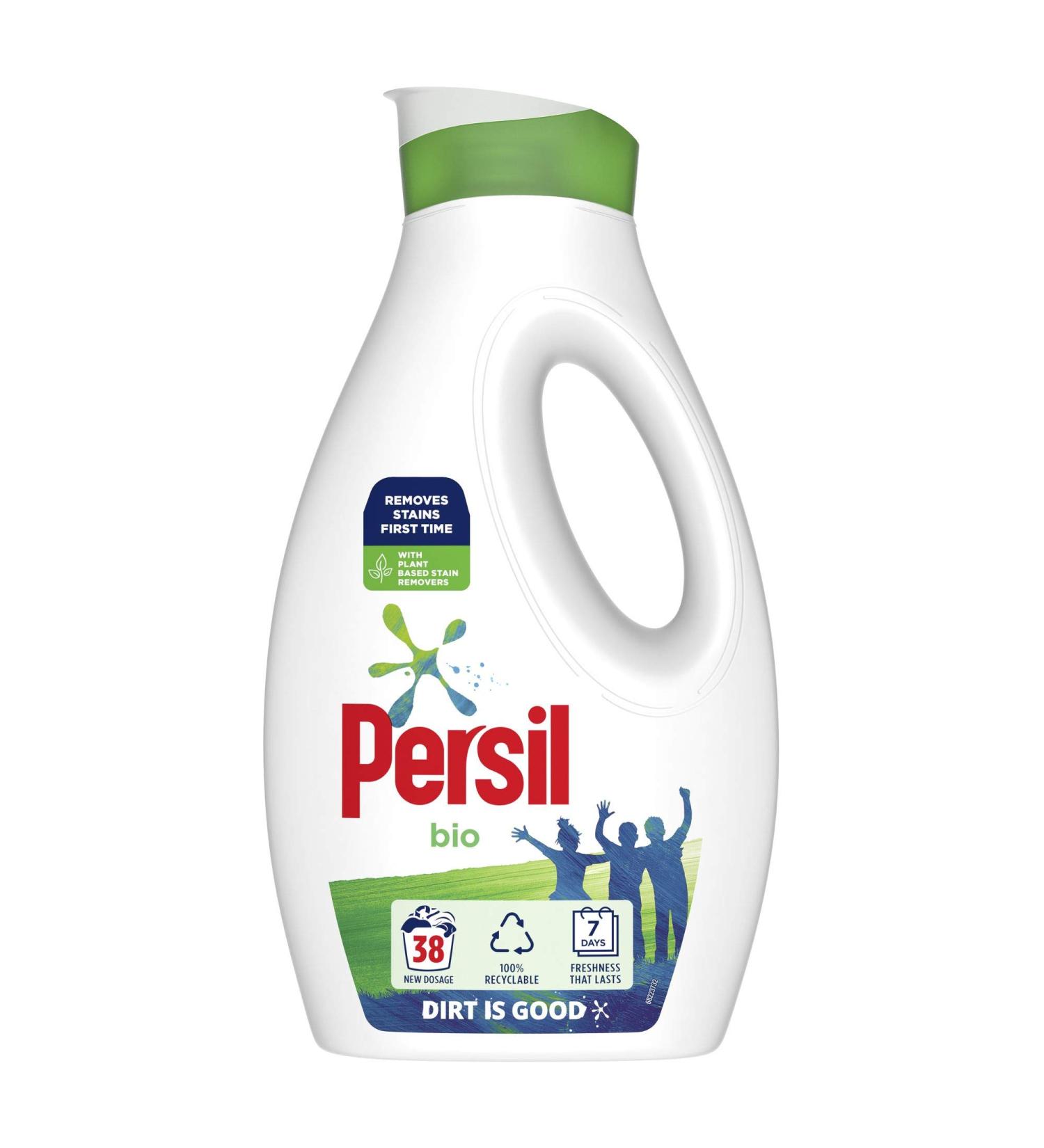 Persil Bio Laundry Detergent - 38 Washes, 1.026L | Stain Removal | 100% Recyclable Bottle - Buy Online on SooperMarket.com