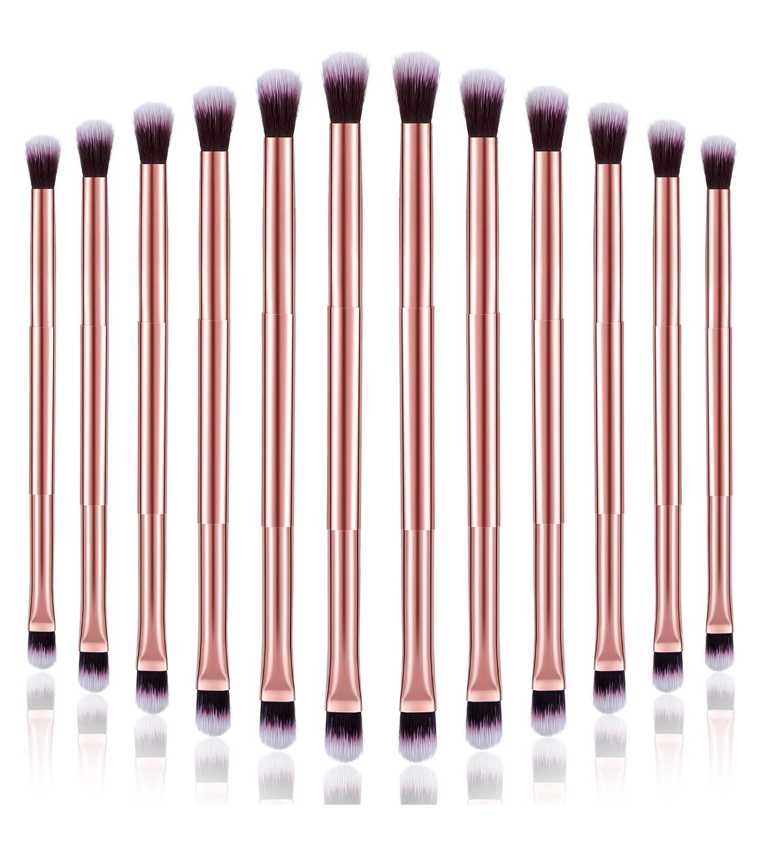12 Pcs Eyeshadow Smudge Brush 2 in 1 Double Ended Concealer Makeup Applicator - Buy Online on SooperMarket.com