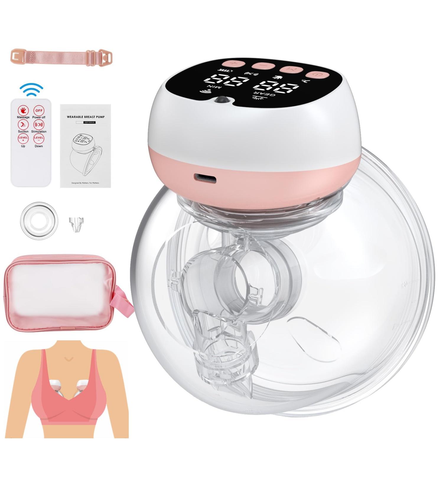 Portable Uleway Electric Milk Pump - Hands-Free Noise & Pain-Free | 3 Modes 9 Suction Levels LCD & Remote Control - Buy Online on SooperMarket.com