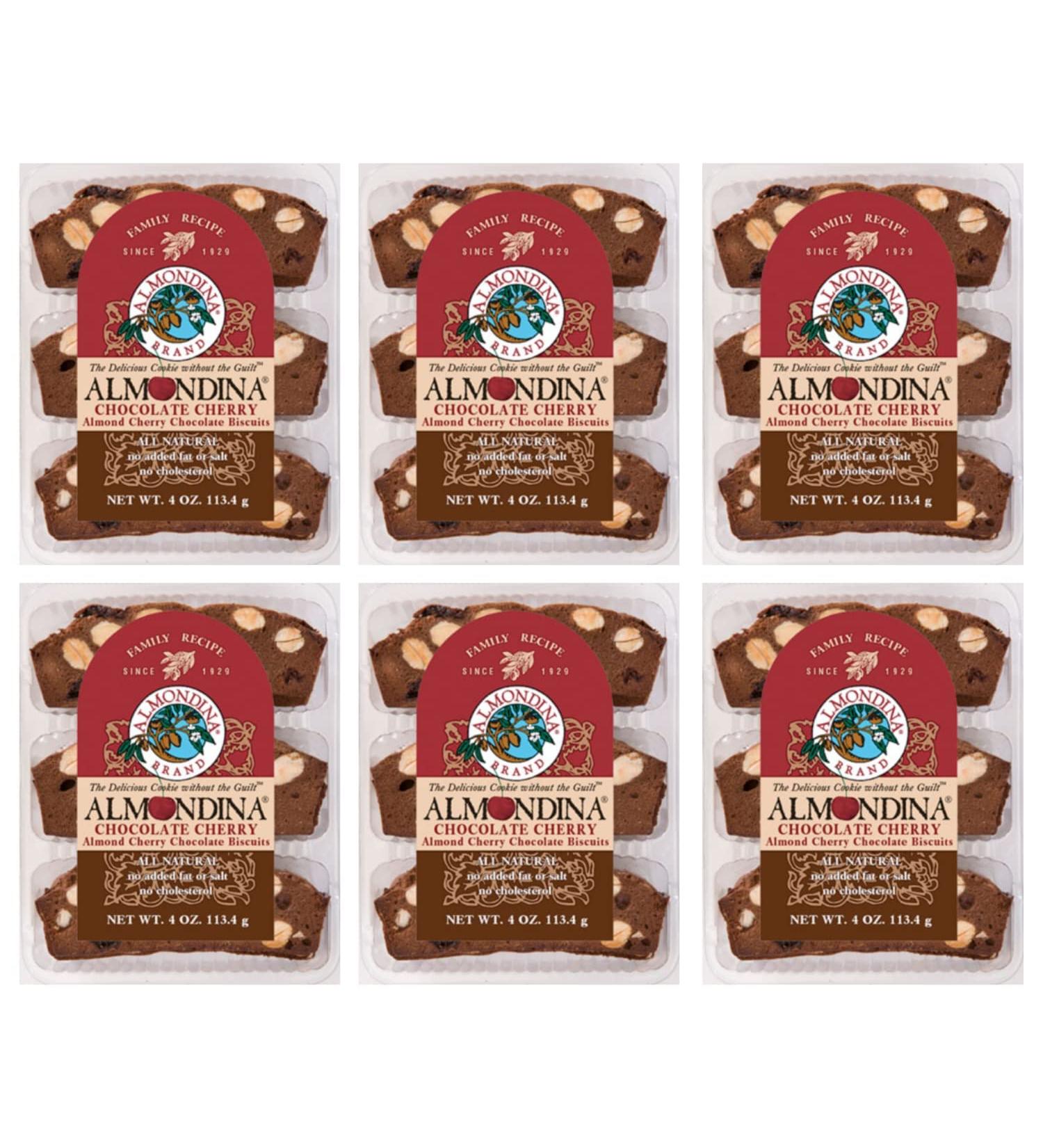 Almondina Chocolate Cherry Almond Biscuits 4 oz - Delicious Cherry Chocolate Treats - Buy Online on SooperMarket.com
