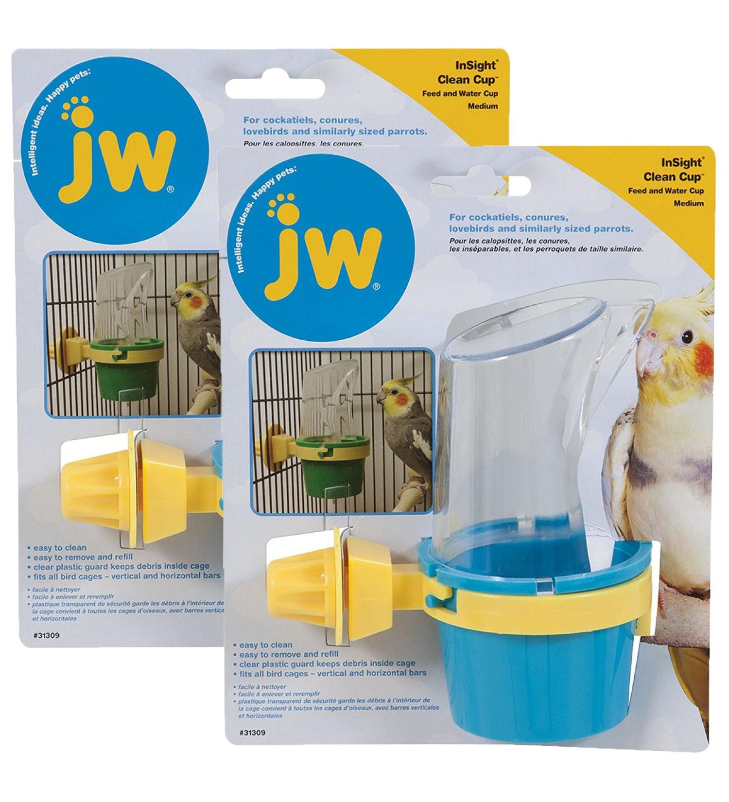 JW Pet Clean Cup Feeder & Water Cup for Birds - Medium (Colors Vary) - Buy Online on SooperMarket.com