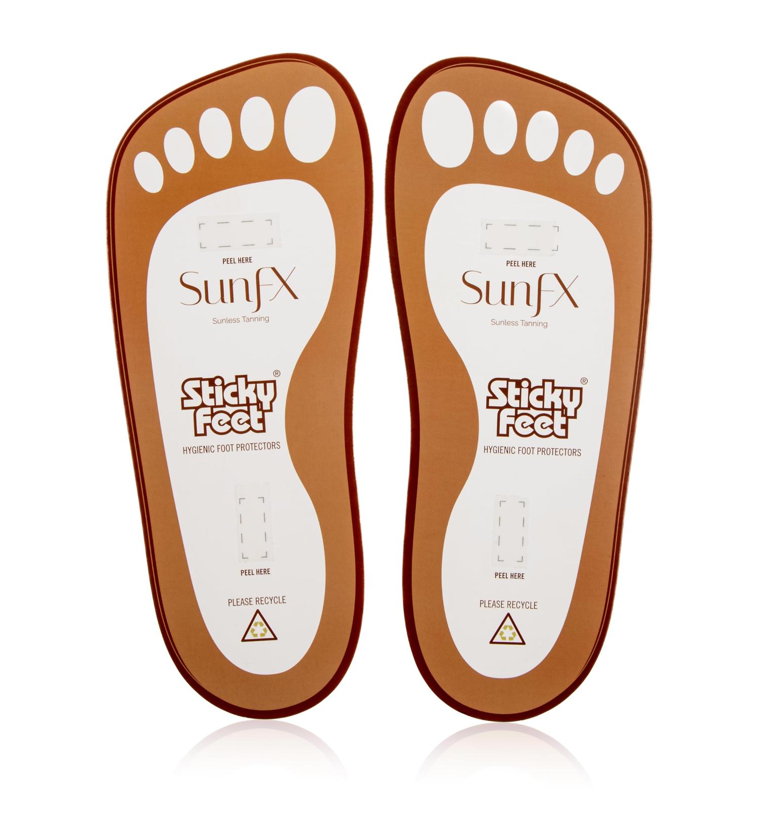 SunFX Disposable Sticky Feet Protectors - 100 Pairs | Spray Tan Feet Pads for Airbrush Tanning - Buy Online on SooperMarket.com