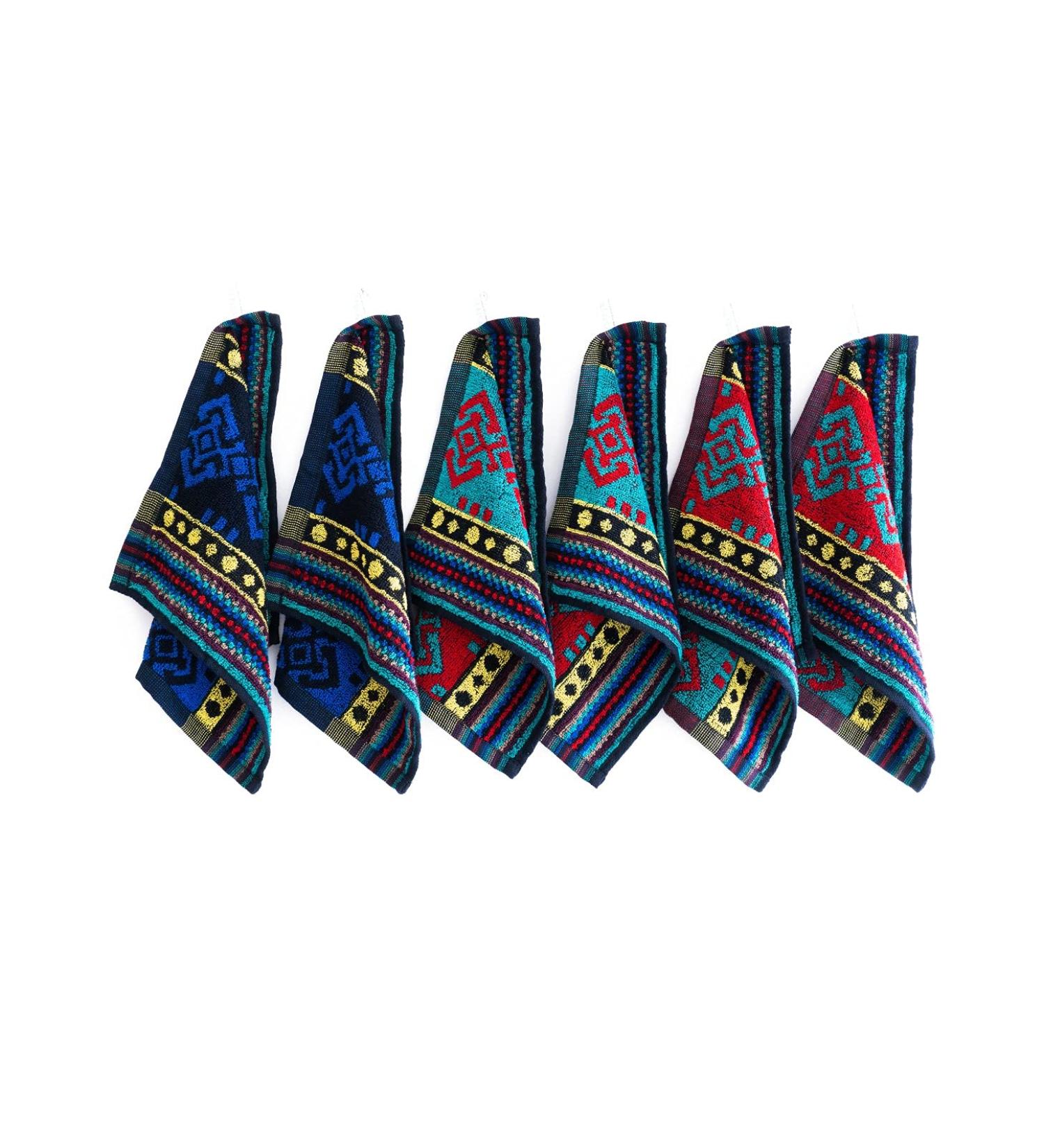 6-Piece Dark Terry Cloth Wash Cloths | Face Towels Soap Rags & Wash Blankets - 25x25cm | Soft & Absorbent Ideal for Home & Travel - Buy Online on SooperMarket.com