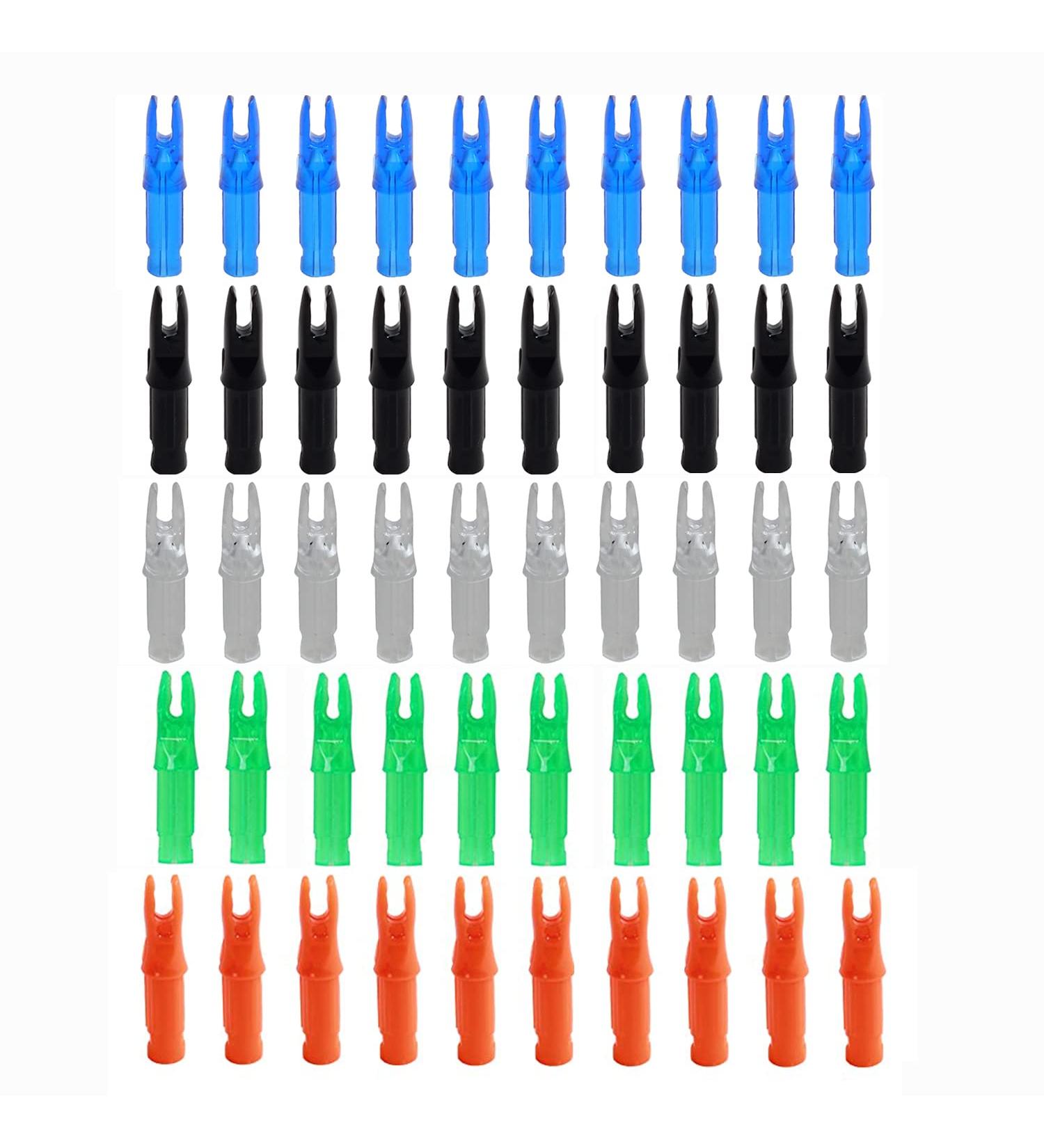 SOPOGER 50Pcs Archery Arrow Nocks - .244/6.20mm ID Carbon Arrows Inserts for Hunting - Multi-color - Buy Online on SooperMarket.com