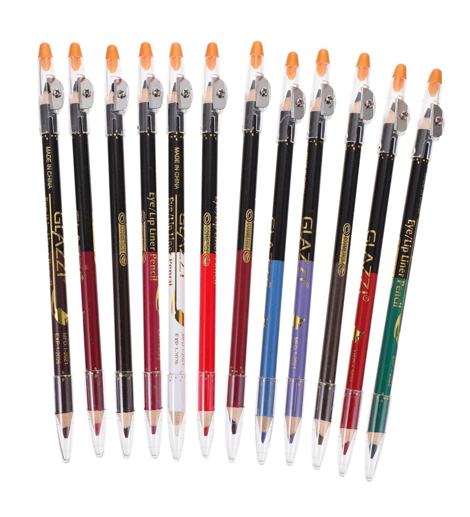 HAPINARY 12pcs Lip Liner Eyeliner Lip Pencil Lipliner Pencil Makeup Lip Liner Gel Liner Eyeliner Wooden - Buy Online on SooperMarket.com