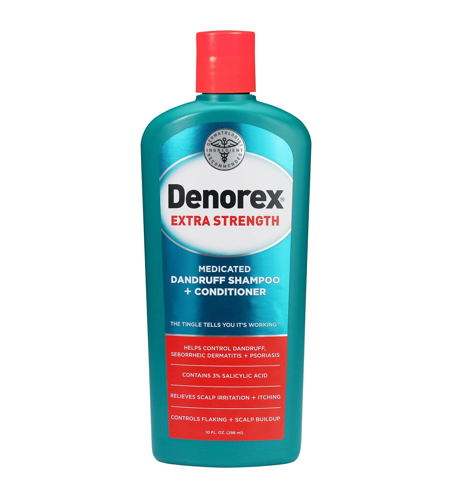 Denorex Extra Strength Anti Dandruff Shampoo & Conditioner Treatment 10oz - 3% Salicylic Acid for Dandruff, Seborrheic Dermatitis & Psoriasis - Buy Online on SooperMarket.com