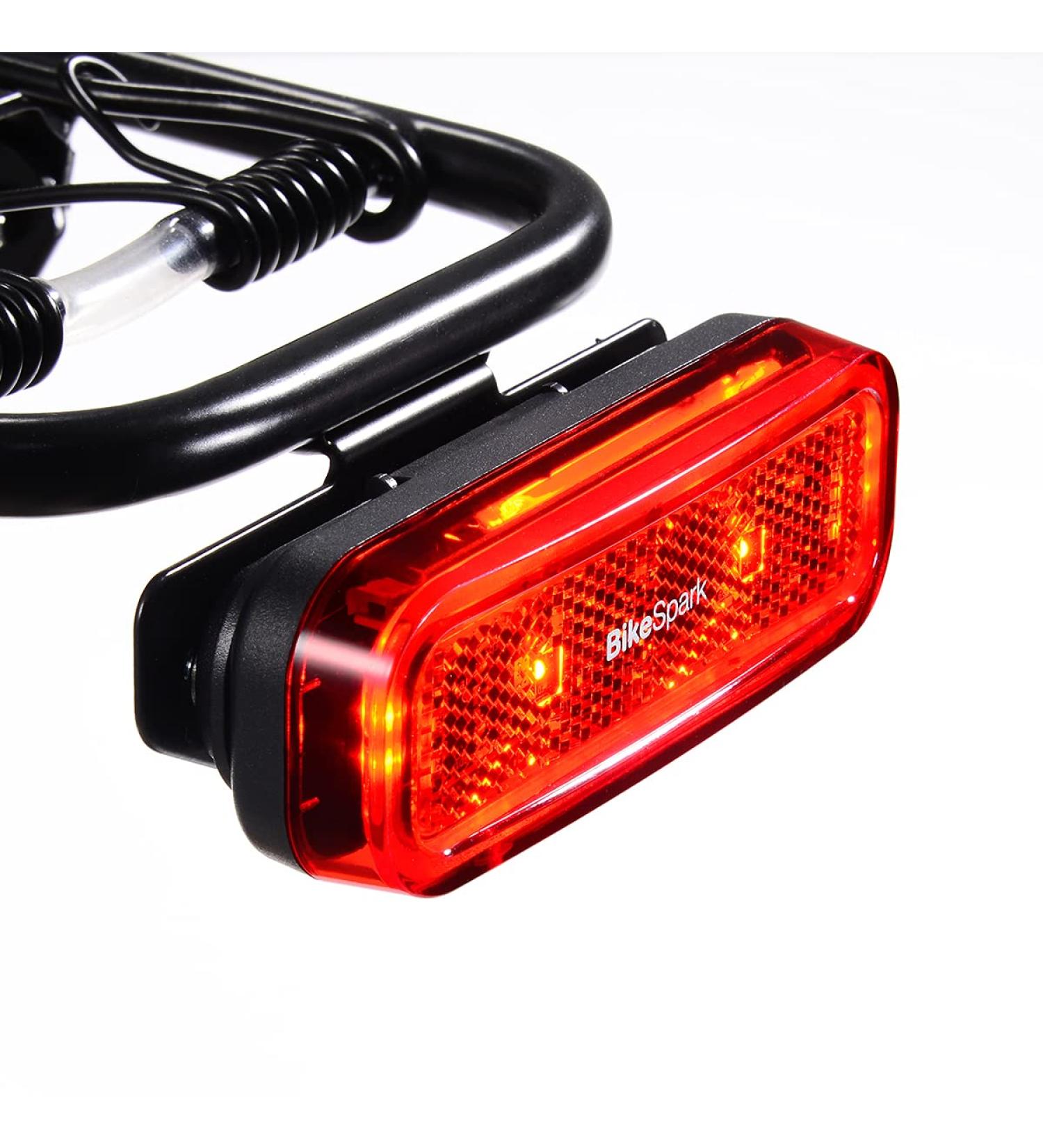 BikeSpark Auto-Sensing Rear Light G4R2022 | USB Rechargeable | 240HRs | Brake Sensing | 50lm | Large Reflector | Taiwan Made - Buy Online on SooperMarket.com