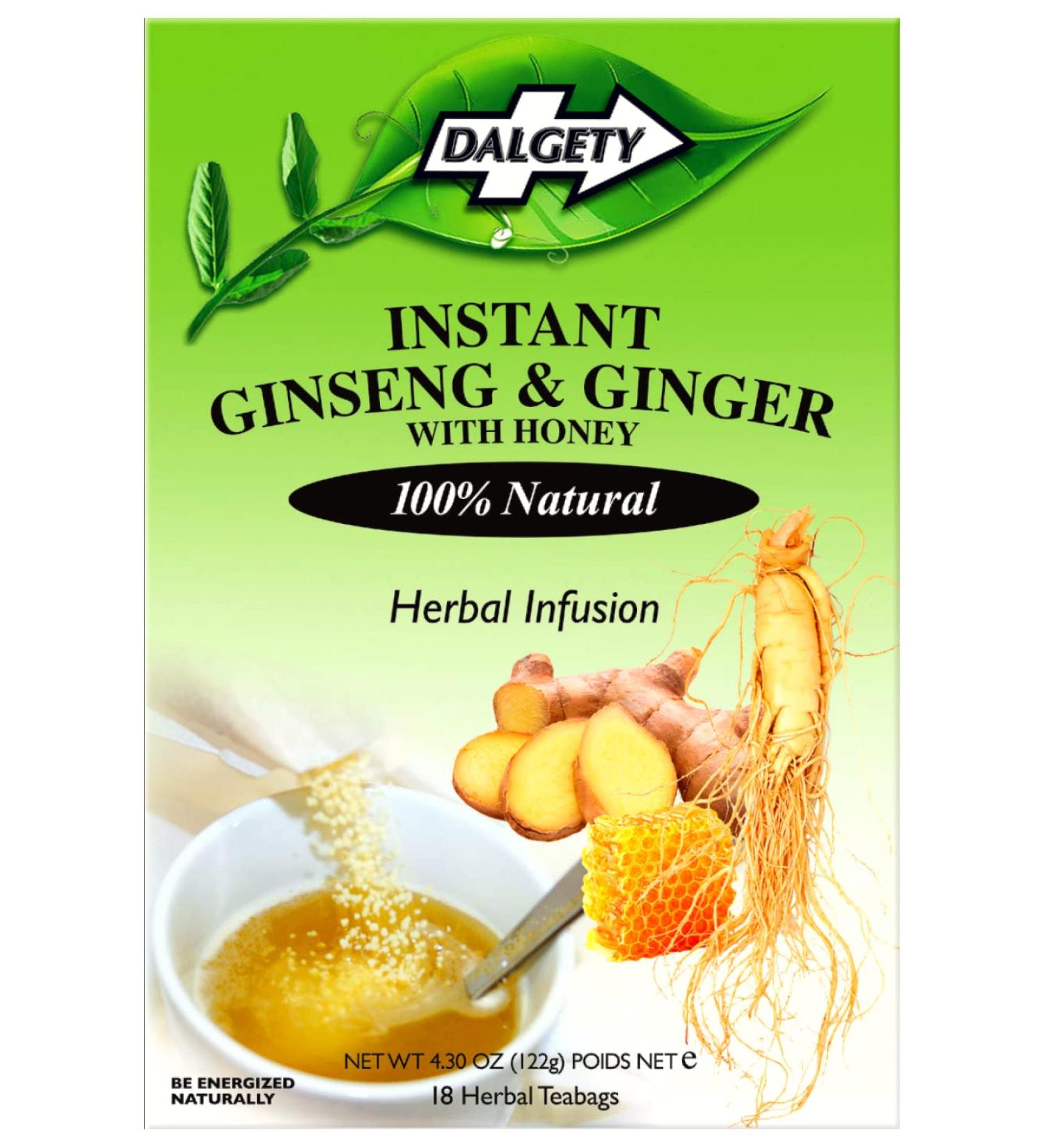 Dalgety Instant Ginseng and Ginger Herbal Infusion 122g Cartons 100% Natural Caffeine Free Tea Our Delicious Tea helps build your Immune System and Boosts Energy (6 Pack) - Buy Online on SooperMarket.com