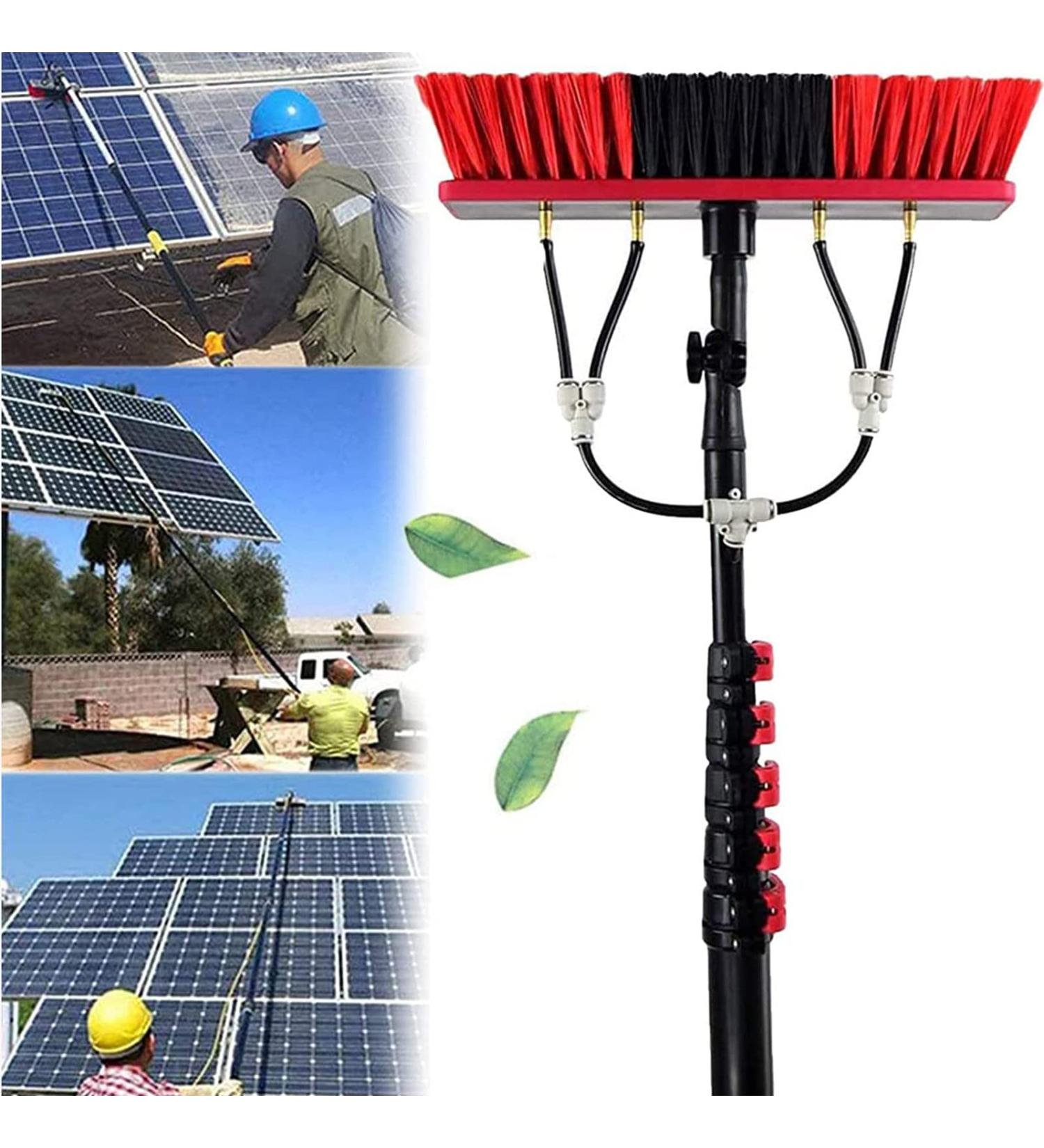 Window Cleaning Pole Photovoltaic Panel Cleaning Tool Multi-Purpose Water Spray Brush Extendable Cleaner for Trucks Windows Washing 5.4M 35cm Brush Head 11M/36FT - Buy Online on SooperMarket.com