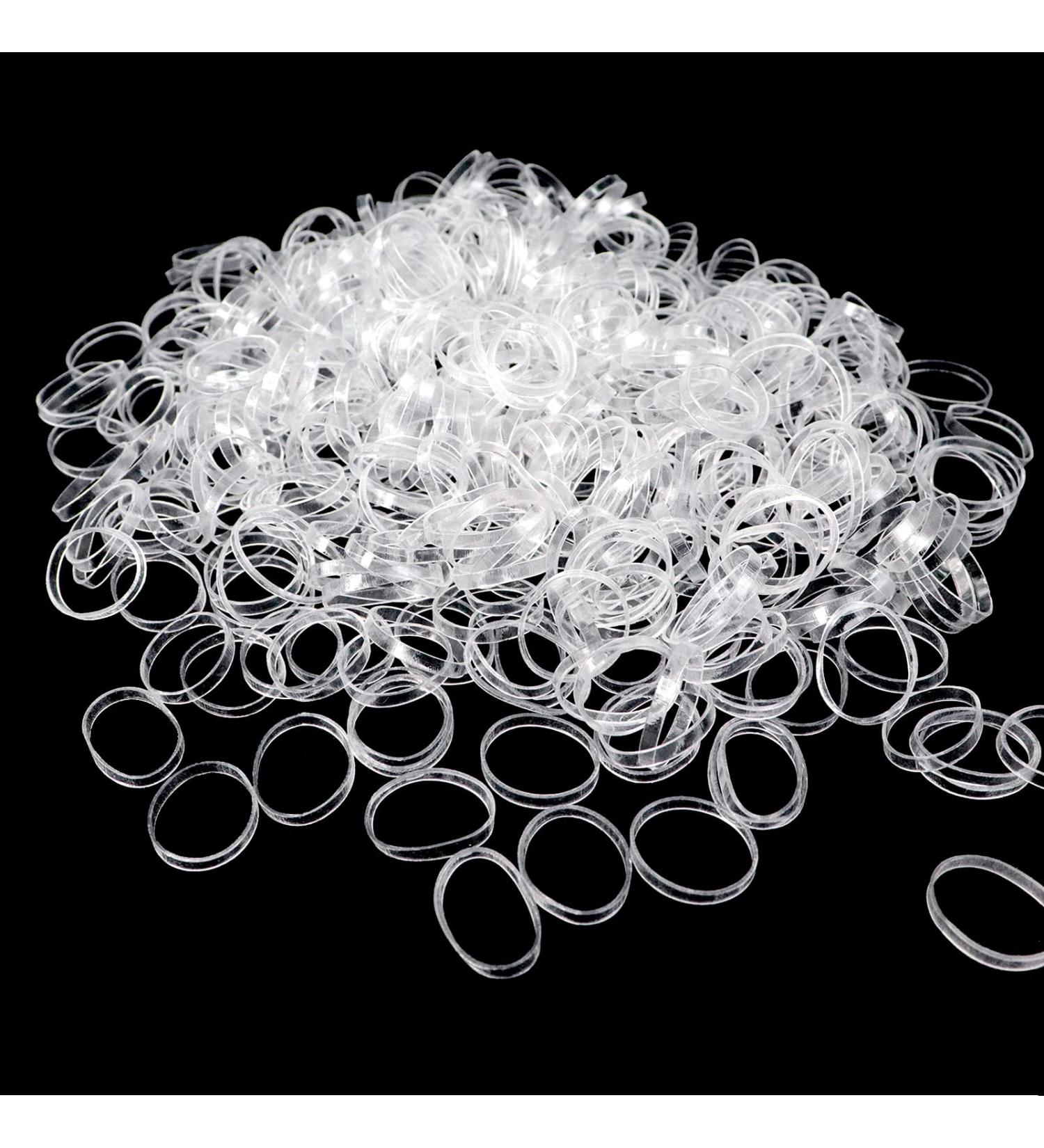 Shop Hanyousheng 500 PCs Mini Transparent Hair Ties - Elastic Bands for Kids Dreadlocks & Ponytails - Fast International Shipping - Buy Online on SooperMarket.com