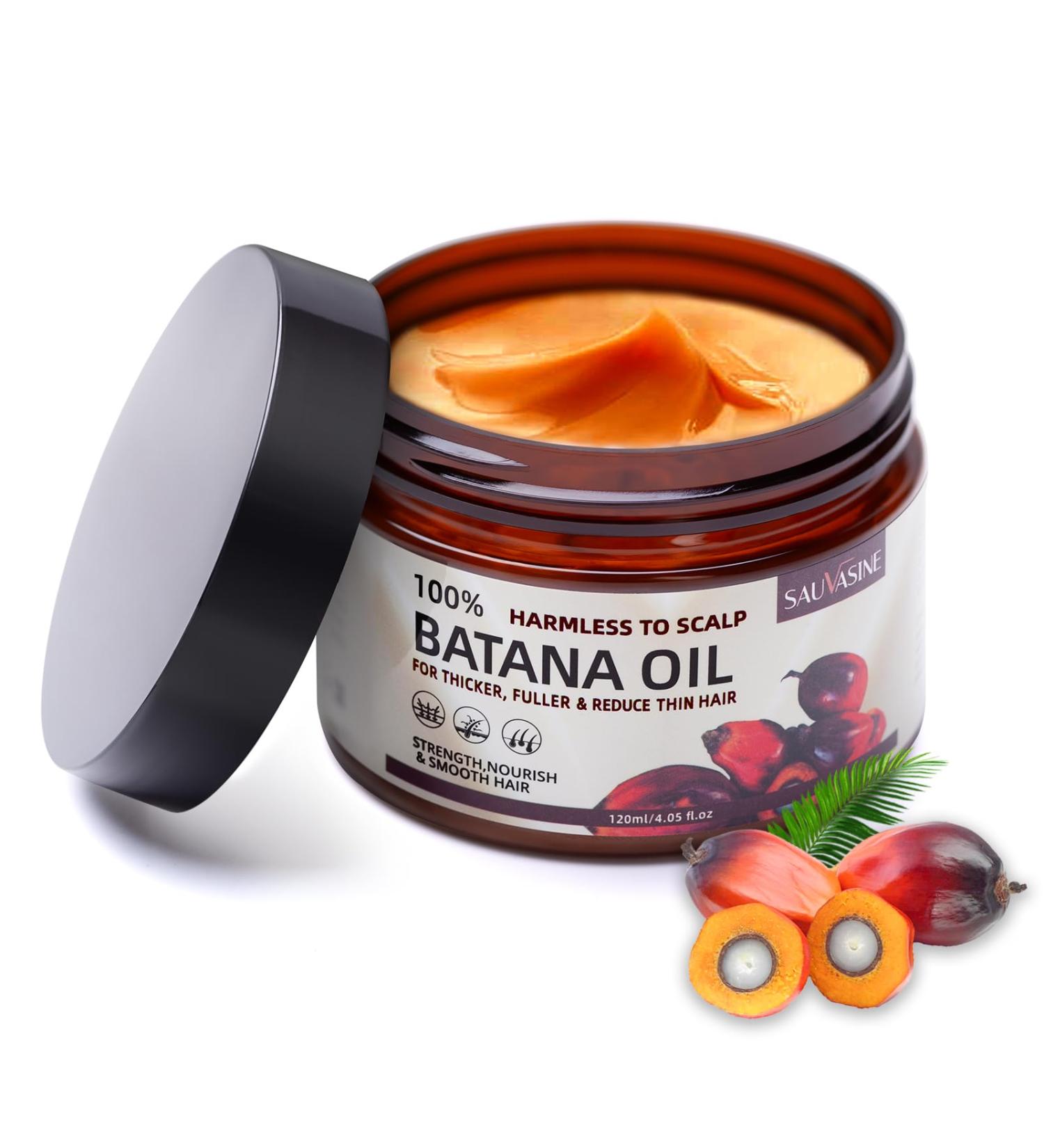 Hair Oil for Men & Women | Batana Oil for Hair Growth | Organic Nourishing & Moisturizing Formula for Thicker & Smoother Hair (4.05 Fl Oz - Buy Online on SooperMarket.com