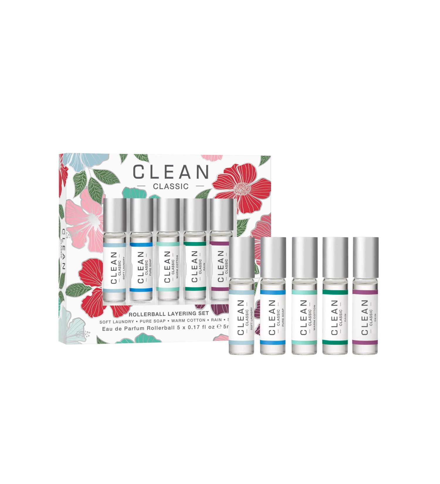 Clean Classic Eau de Parfum Rollerball Gift Set - Light, Layerable Fragrance - Vegan & Phthalate-Free - 5 x 0.17 oz - Buy Online on SooperMarket.com