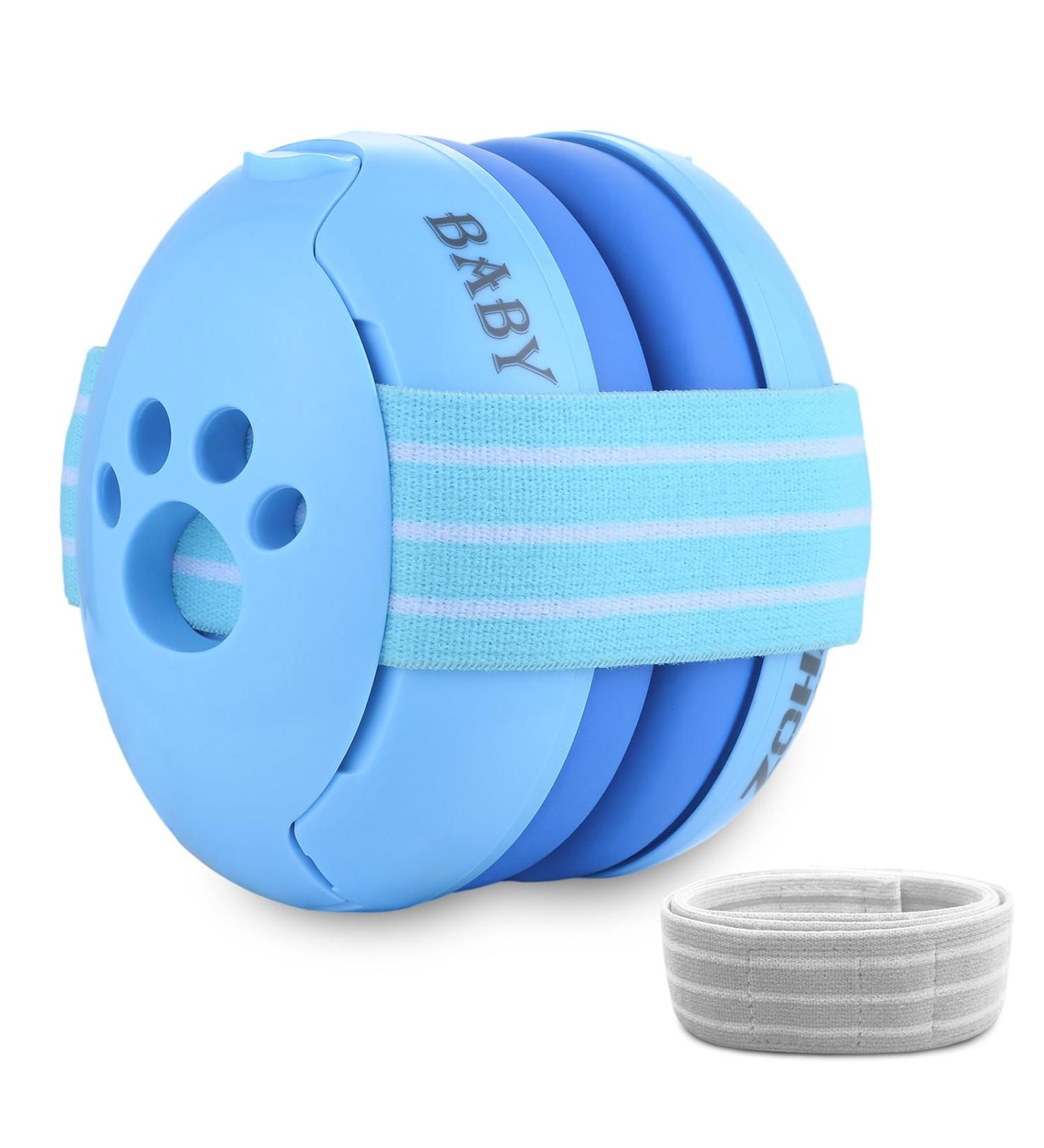 ZOHAN Baby Ear Defenders Boys 0-36 Months | Noise Cancelling Headphones for Sleeping & Airplane | Toddler Hearing Protection | Adjustable Headband | Blue - Buy Online on SooperMarket.com