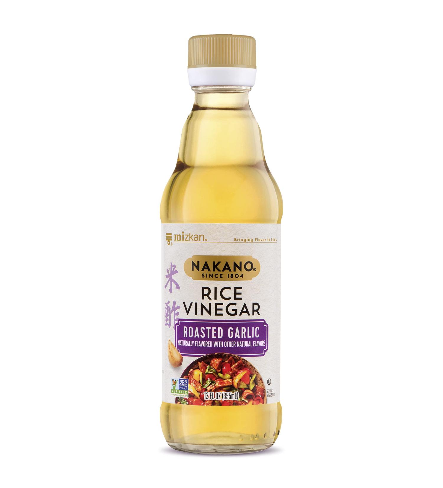 Nakano Roasted Garlic Seasoned Rice Vinegar 12 oz. - Authentic Japanese Flavor for Cooking and Dressing - Buy Online on SooperMarket.com