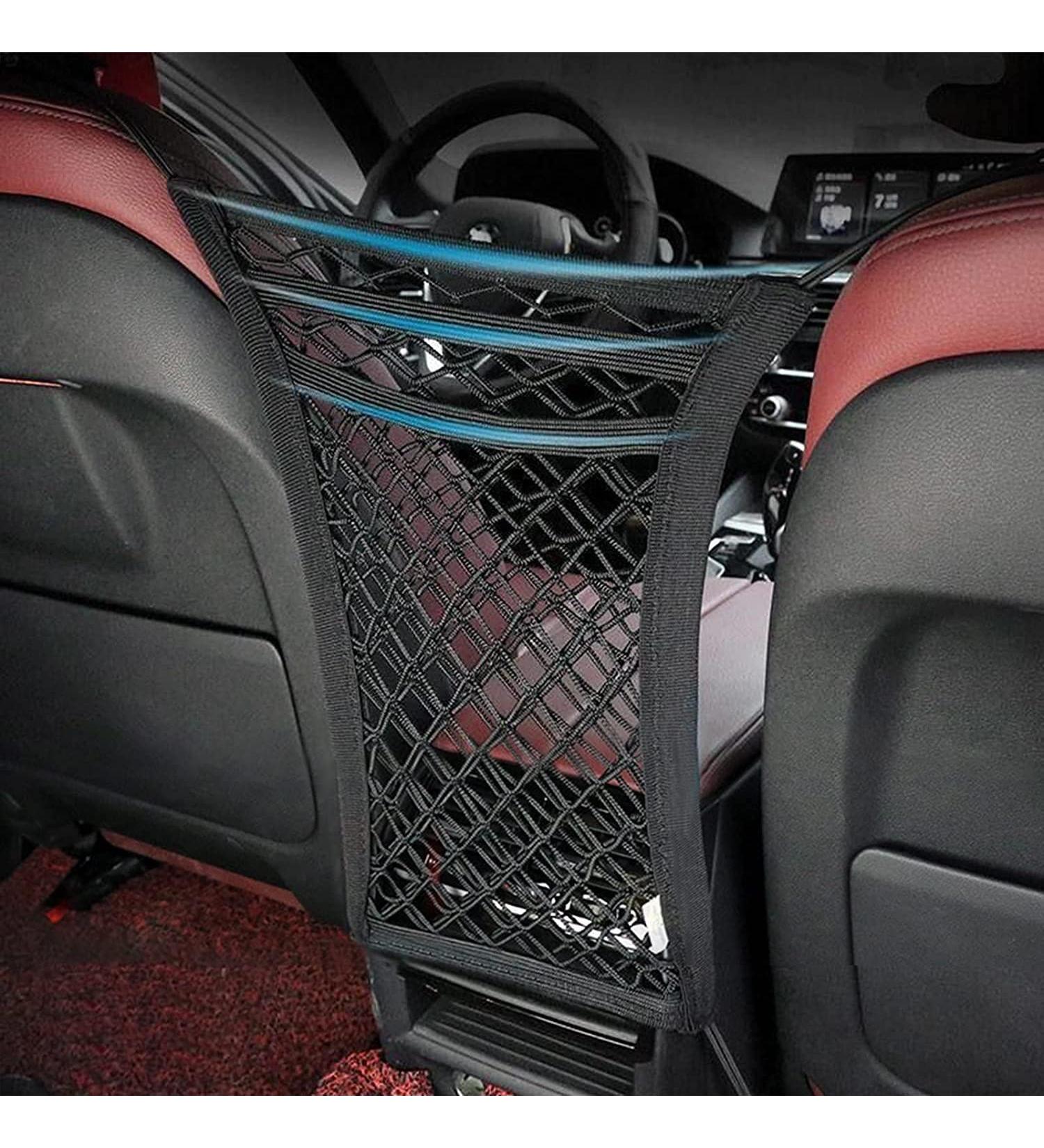 Car Seat Organizer| Elastic Storage Net| Mesh Bag for Car Boot| Backseat Barrier for Pets and Kids - Buy Online on SooperMarket.com