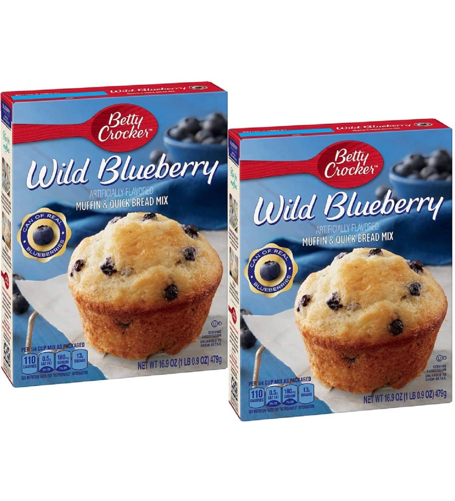 Betty Crocker Wild Blueberry Muffin & Quick Bread Mix 16.9 oz (2 pack) - Delicious Baking Mix - Buy Online on SooperMarket.com