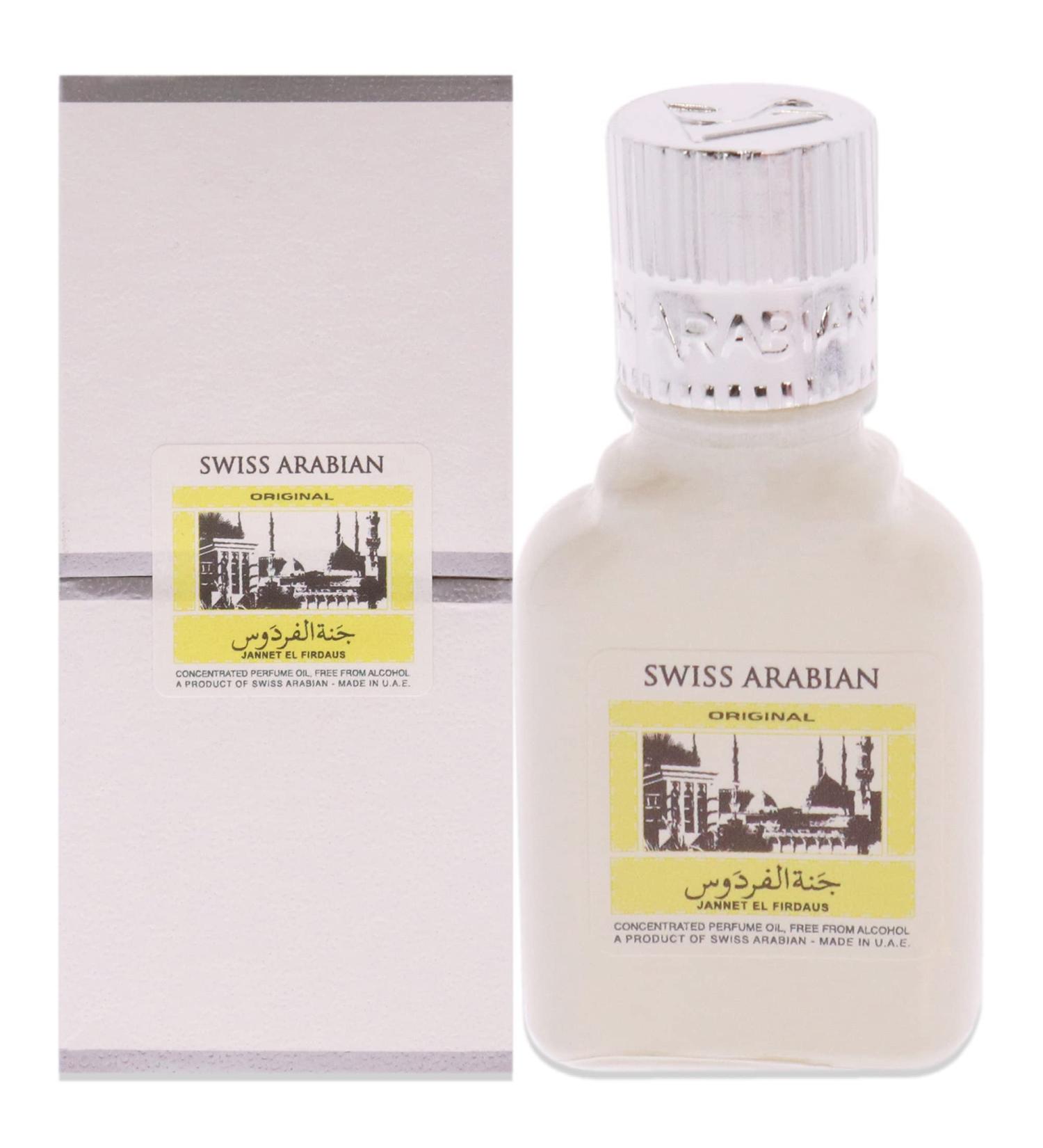 Swiss Arabian Jannet EL Firdaus White - Luxury Products From Dubai - Long Lasting Perfume Oil for Unisex - Blend of Basil Bergamot and Sandalwood - Perfect for Date Night or Evening Out - 0.3 oz 0.3 Fl Oz (Pack of 1) Sandalwood - Buy Online on SooperMarket.com