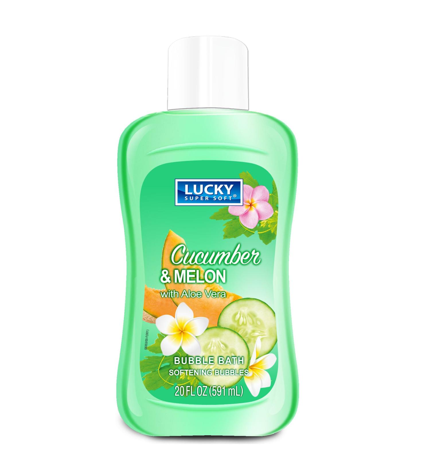 Lucky Super Soft Bubble Bath  Cucumber & Aloe Vera  20 Ounce