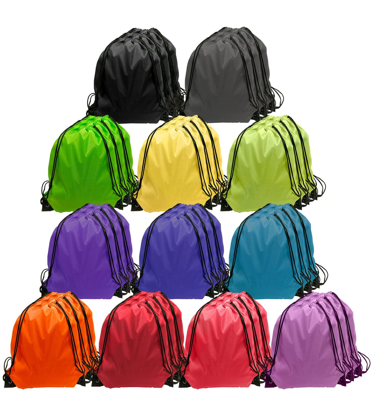 Drawstring Bags 36 Pcs String Bag Backpack Cinch Bag Draw String Back Sack Nylon Drawstring Bag 12 Colors 12 Colors 36 - Buy Online on SooperMarket.com