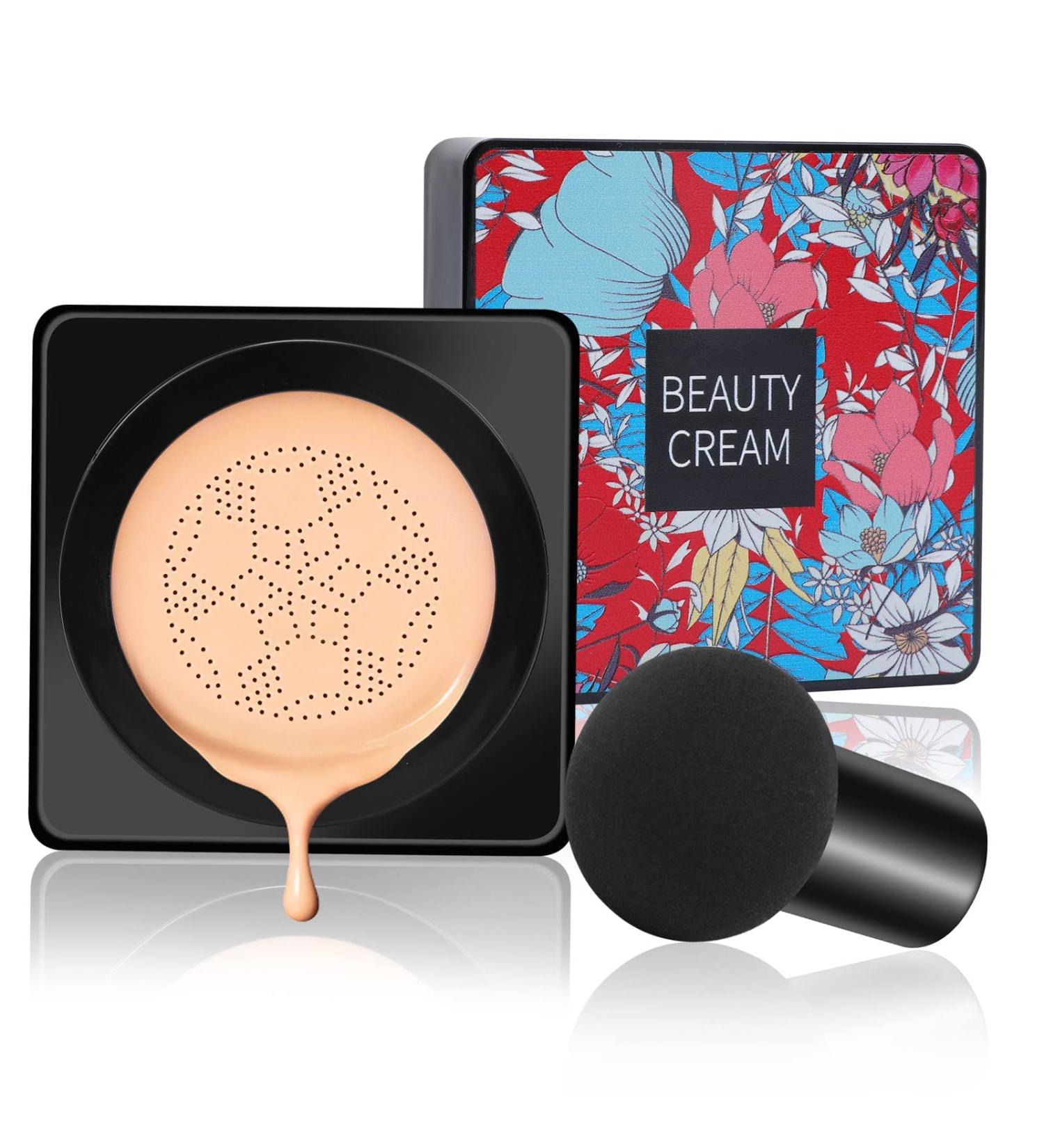 Lovelycat Mushroom Head Air Cushion BB Cream Even Skin Tone Makeup Base PrimerConcealer Lasting Nude Makeup Moisturizing Brightening Pigment CC Liquid Foundation (C-natural) - Buy Online on SooperMarket.com