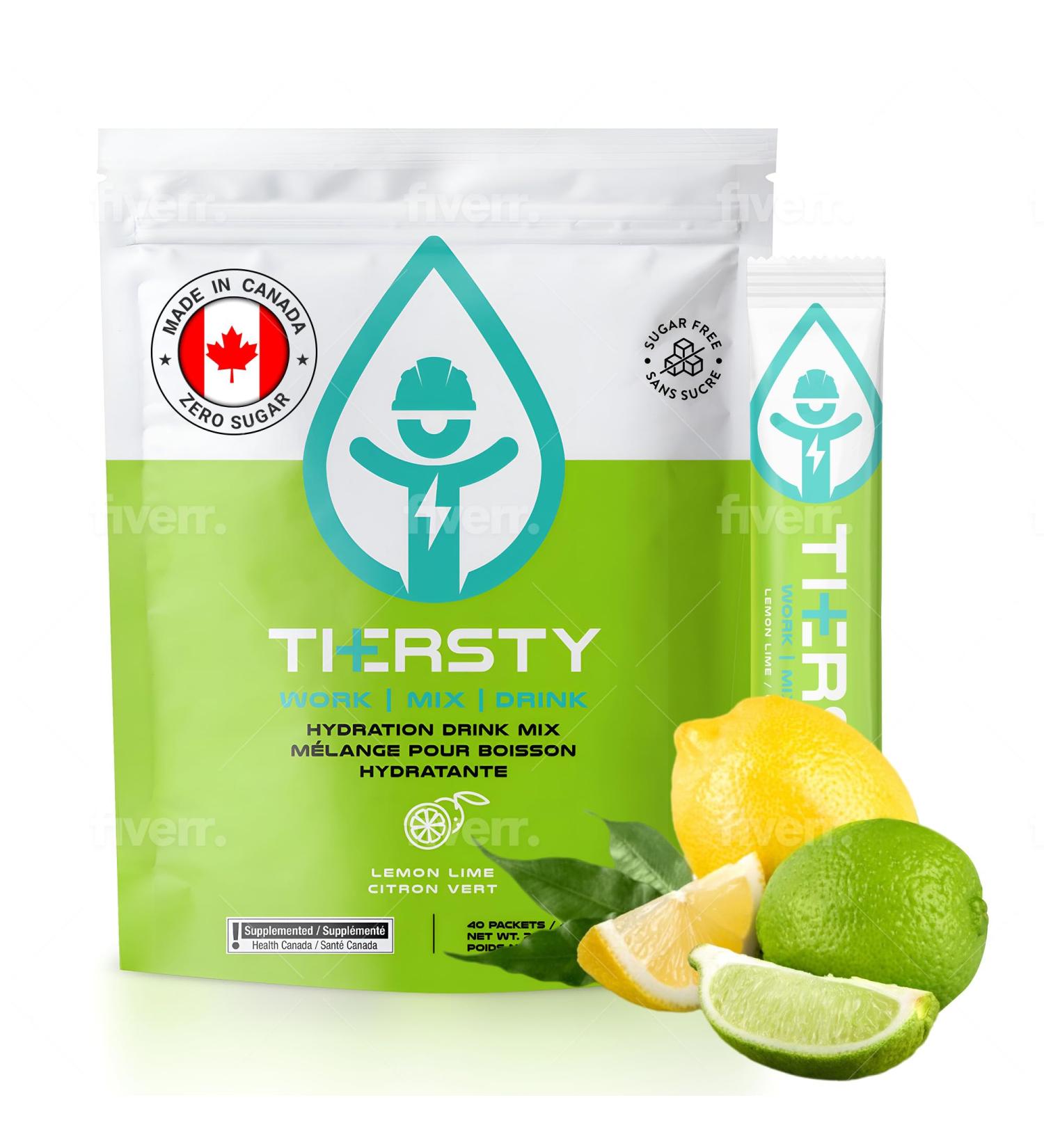 Thersty Electrolyte Powder ZERO Sugar Electrolyte Packets Designed for Rapid Hydration. All Natural Ingredients and Trusted by the World s most Demanding Industries 10 Servings - Lemon Lime - Buy Online on SooperMarket.com