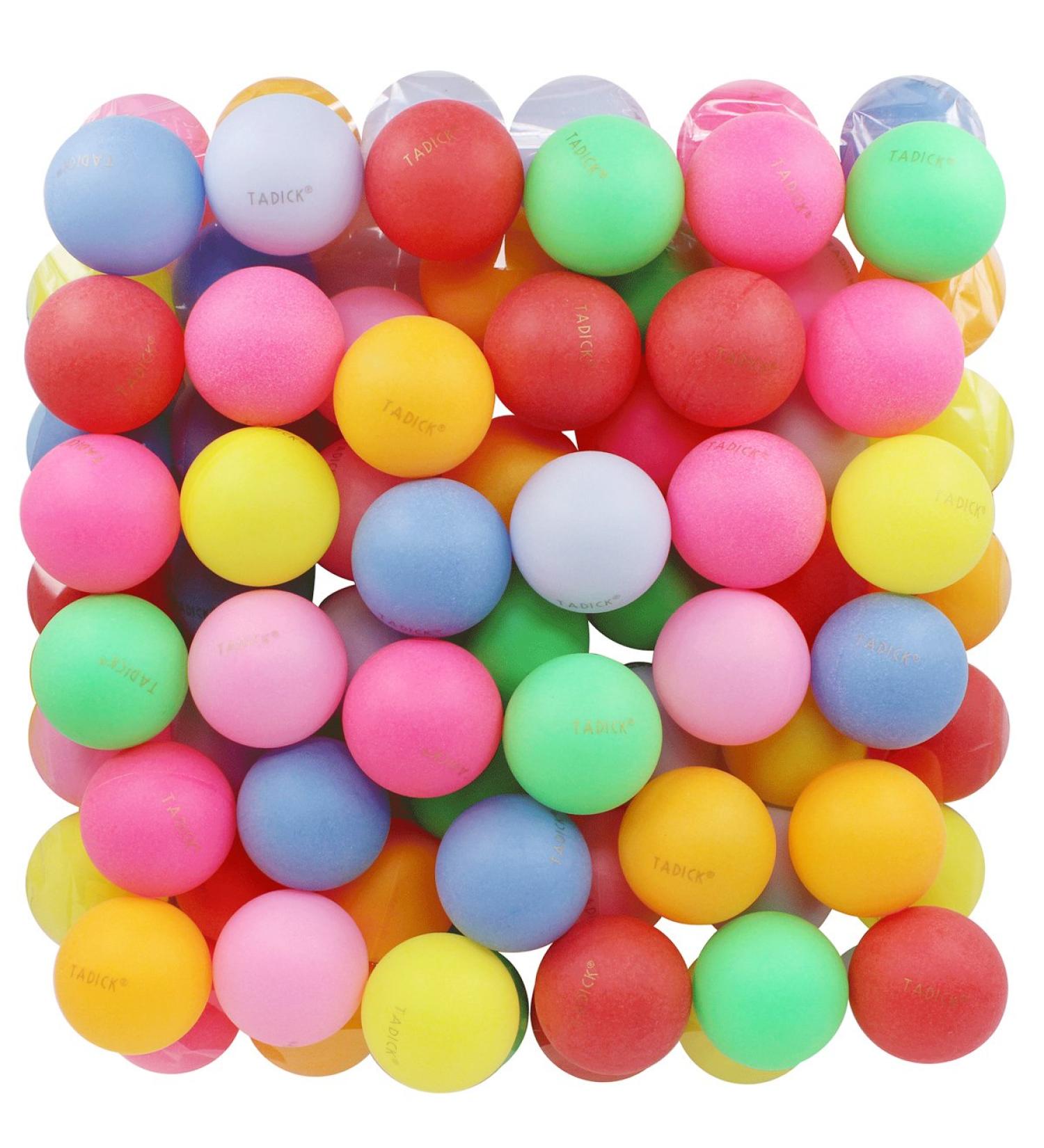 Assorted Color 50 Pack Beer Pong Balls - Washable Plastic Table Tennis Balls by TADICK - Buy Online on SooperMarket.com