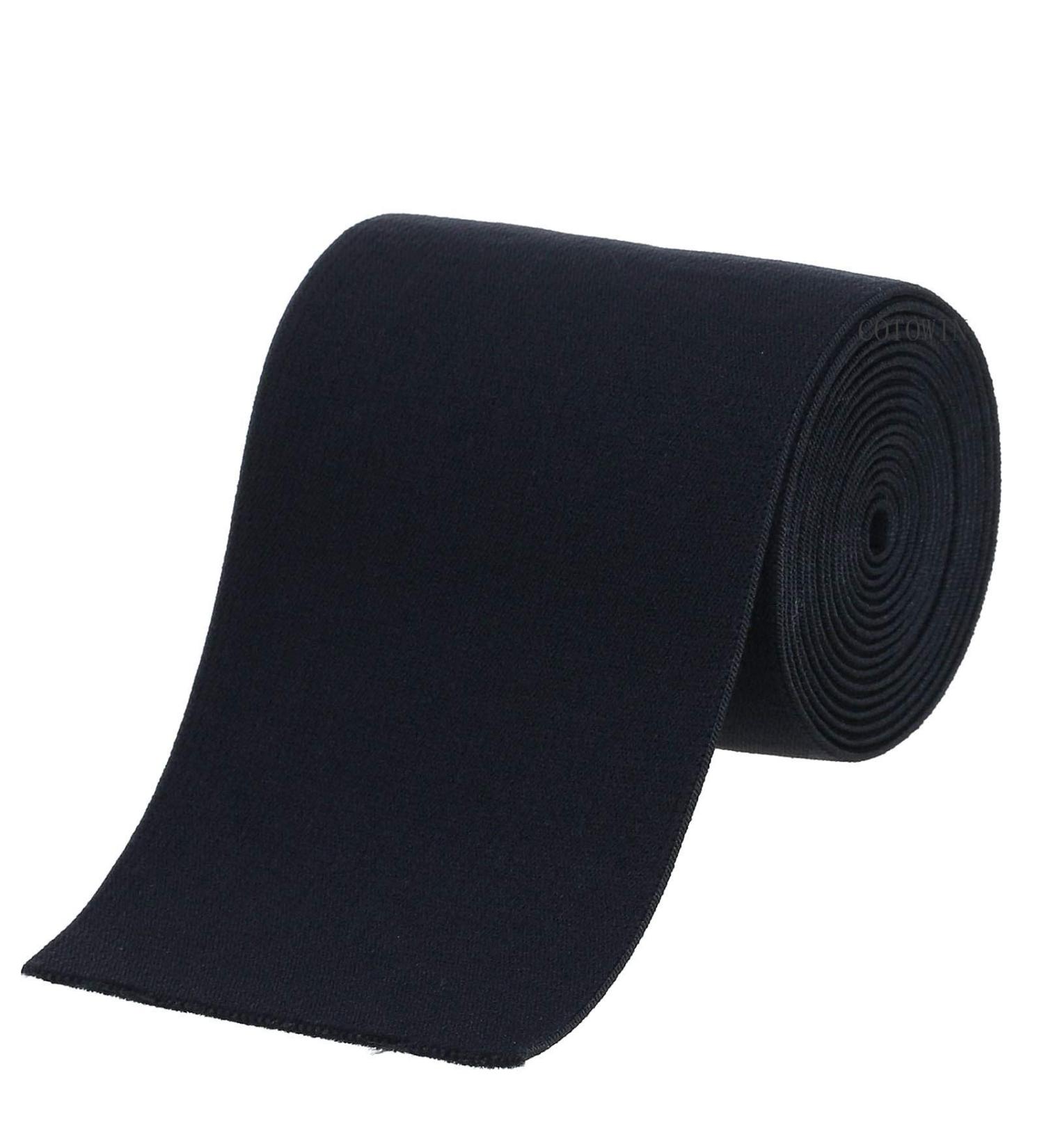 COTOWIN 3-inch Black Plush Elastic Soft Comfortable Sewing Elastic - 2 Yards 3
