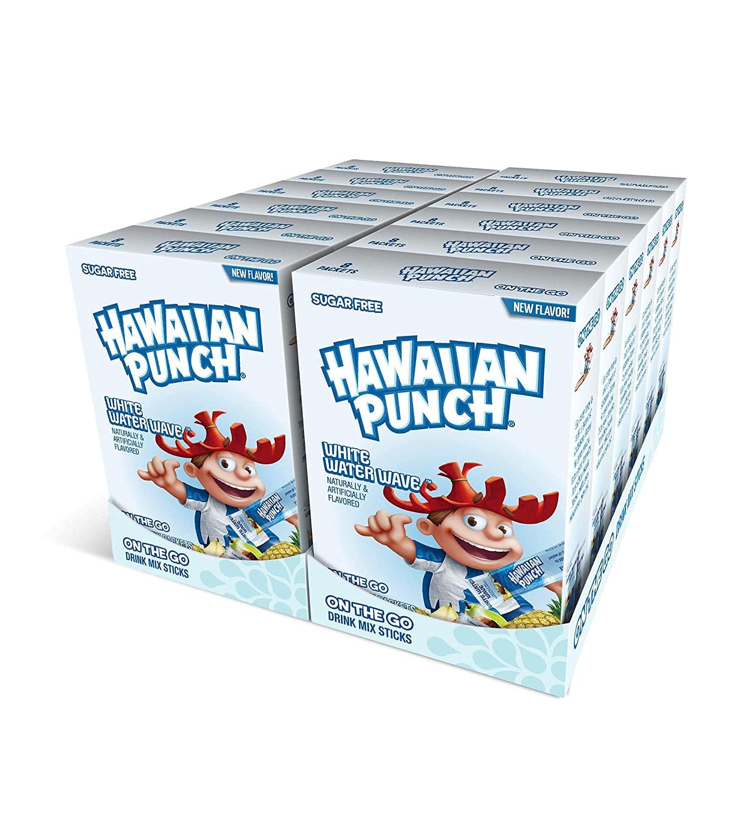 Hawaiian Punch Powder Drink Mix  Sugar Free & Delicious, Excellent source of Vitamin C (White Wave, 96 Sticks) White Wave 96 Count (Pack of 1)