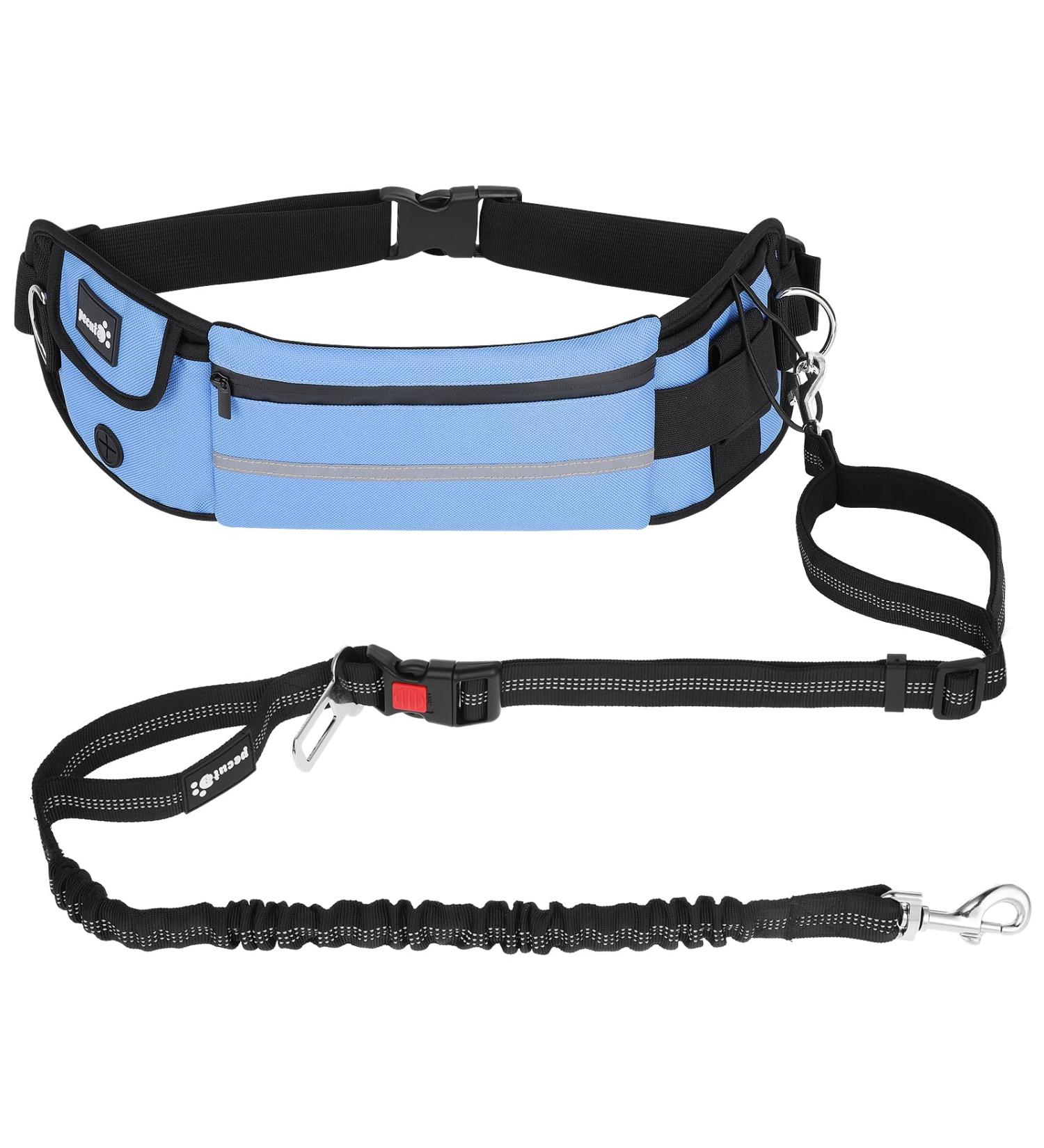 Pecute Jogging Line for Dogs - Elastic Running Leash with Belly Belt for Large & Medium Dogs - Durable Comfortable Up to 100kg - Perfect for Jogging & Outdoor Adventures - Buy Online on SooperMarket.com