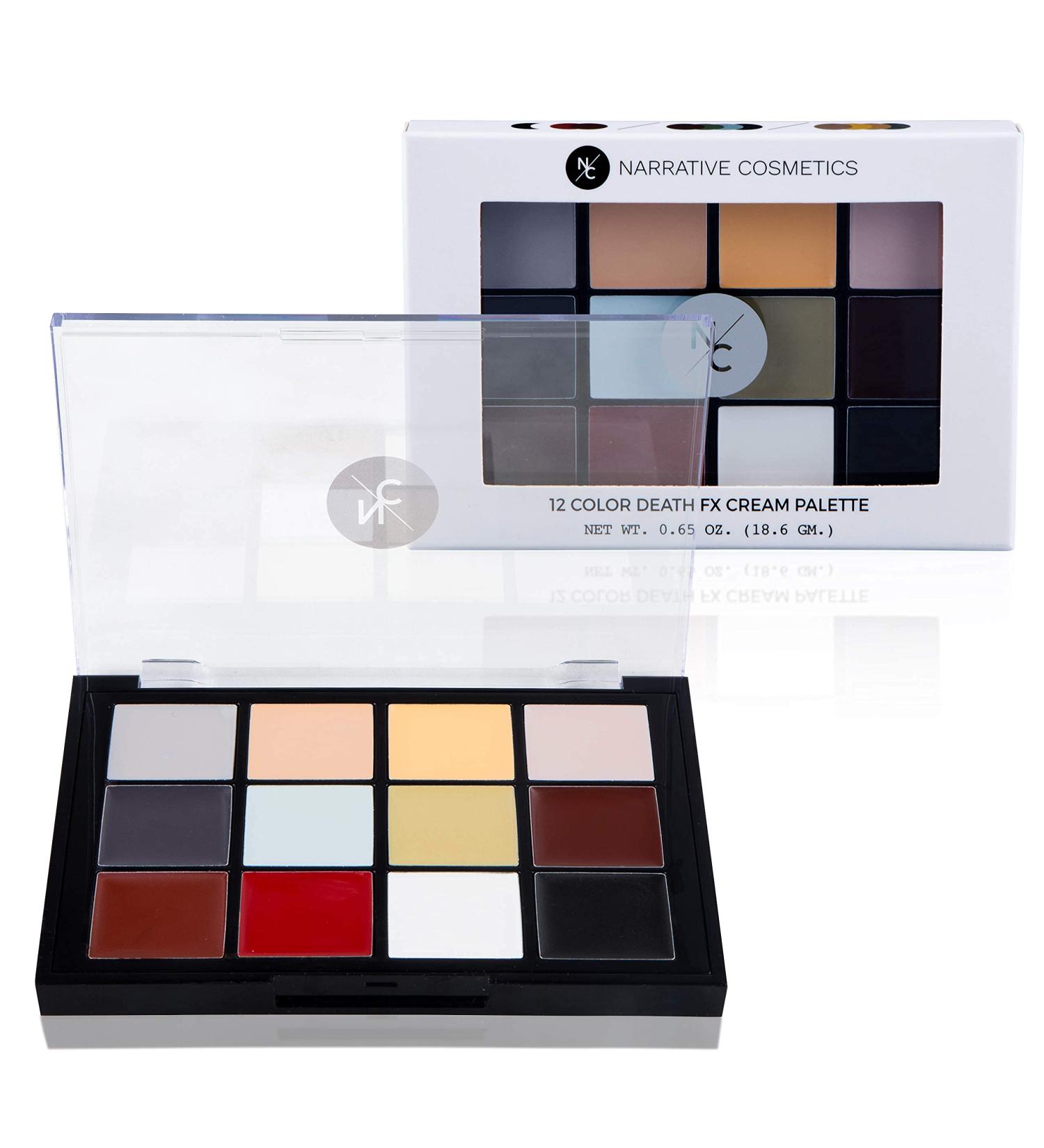 Narrative Cosmetics 12-Color Death FX Cream Palette - Professional Waterproof SFX Makeup for Stage, Film, Costumes, Cosplay, Halloween - Buy Online on SooperMarket.com
