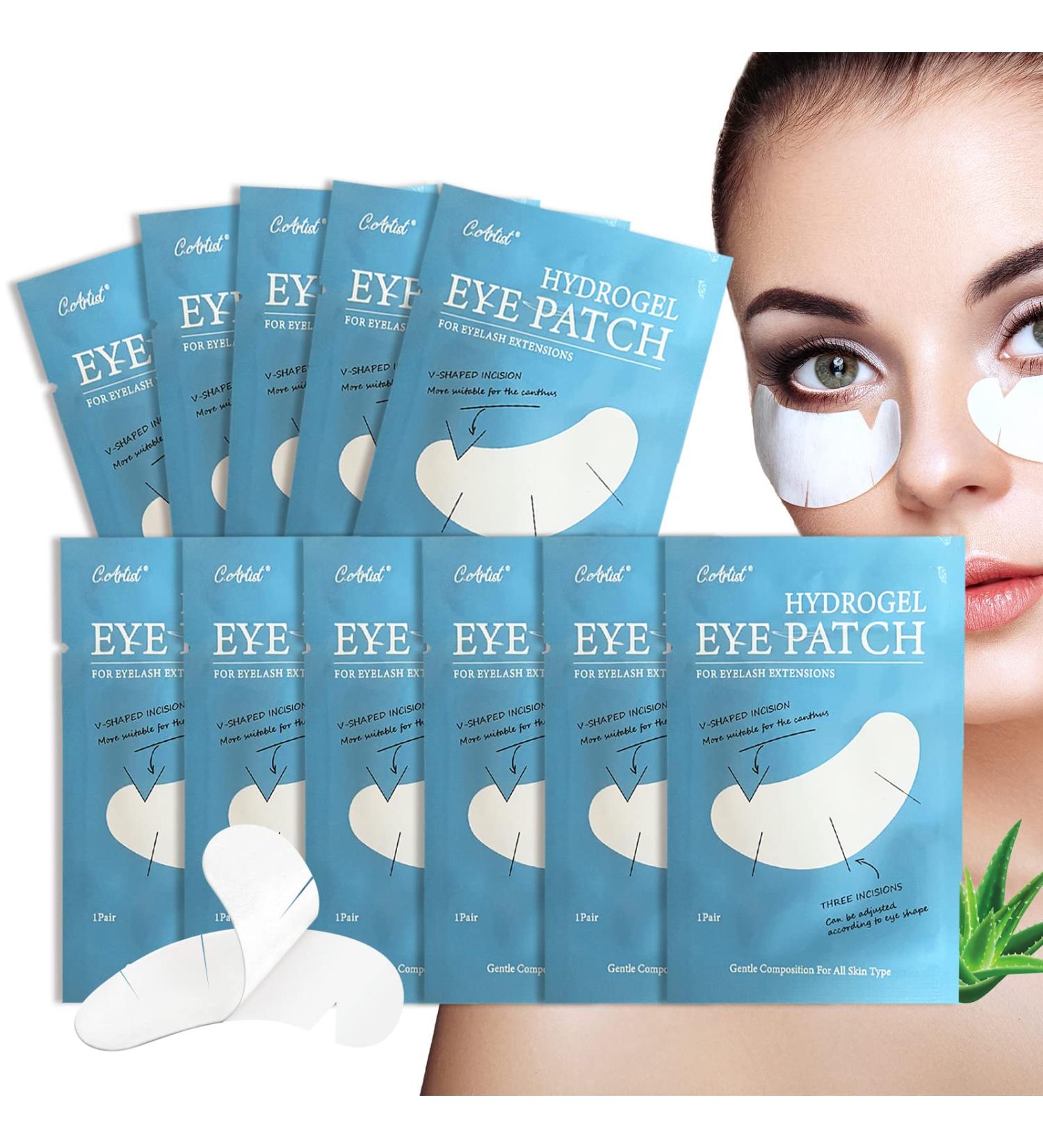 C. ARTIST 100 Pairs V-Shaped Natural Under Eye Gel Pads with Collagen & Aloe Vera - Eyelash Extension Supplies Kit - Buy Online on SooperMarket.com