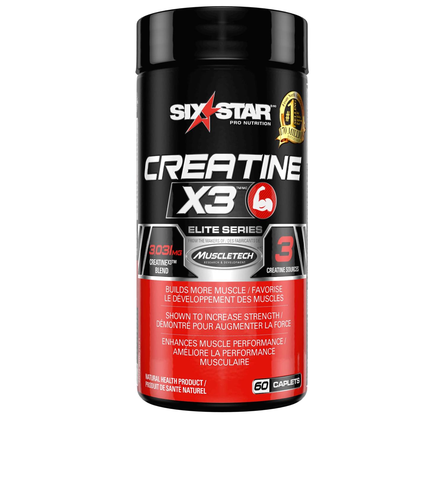 Six Star Creatine Six Star Creatine X3 Pills Creatine Monohydrate Post Workout Muscle Recovery and Muscle Builder for Men and Women Creatine Supplements 60 Count Capsules 60 count (Pack of 1) - Buy Online on SooperMarket.com