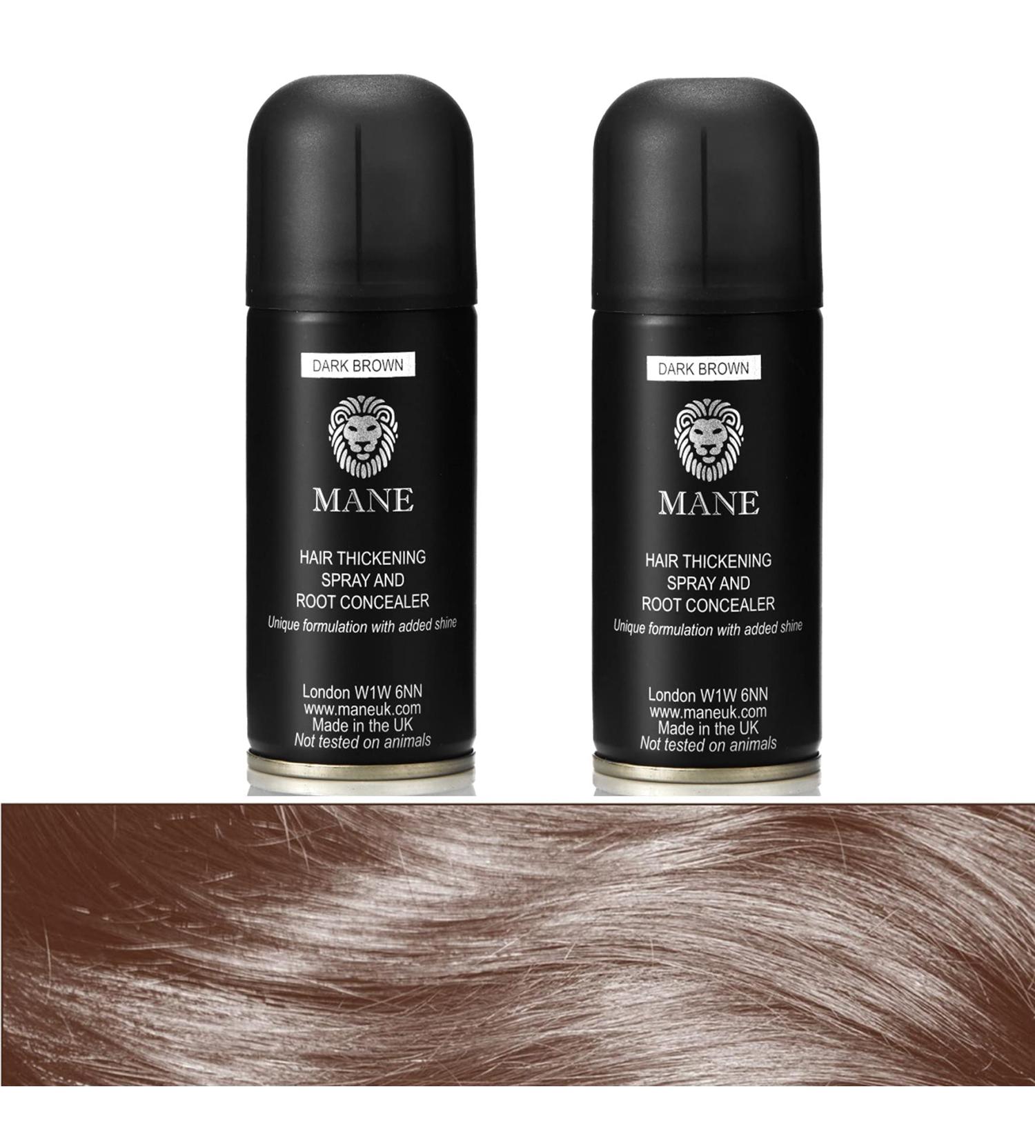 Mane Hair Thickening Spray Travel Size 100 ml Duo Pack (Dark Brown) - Buy Online on SooperMarket.com