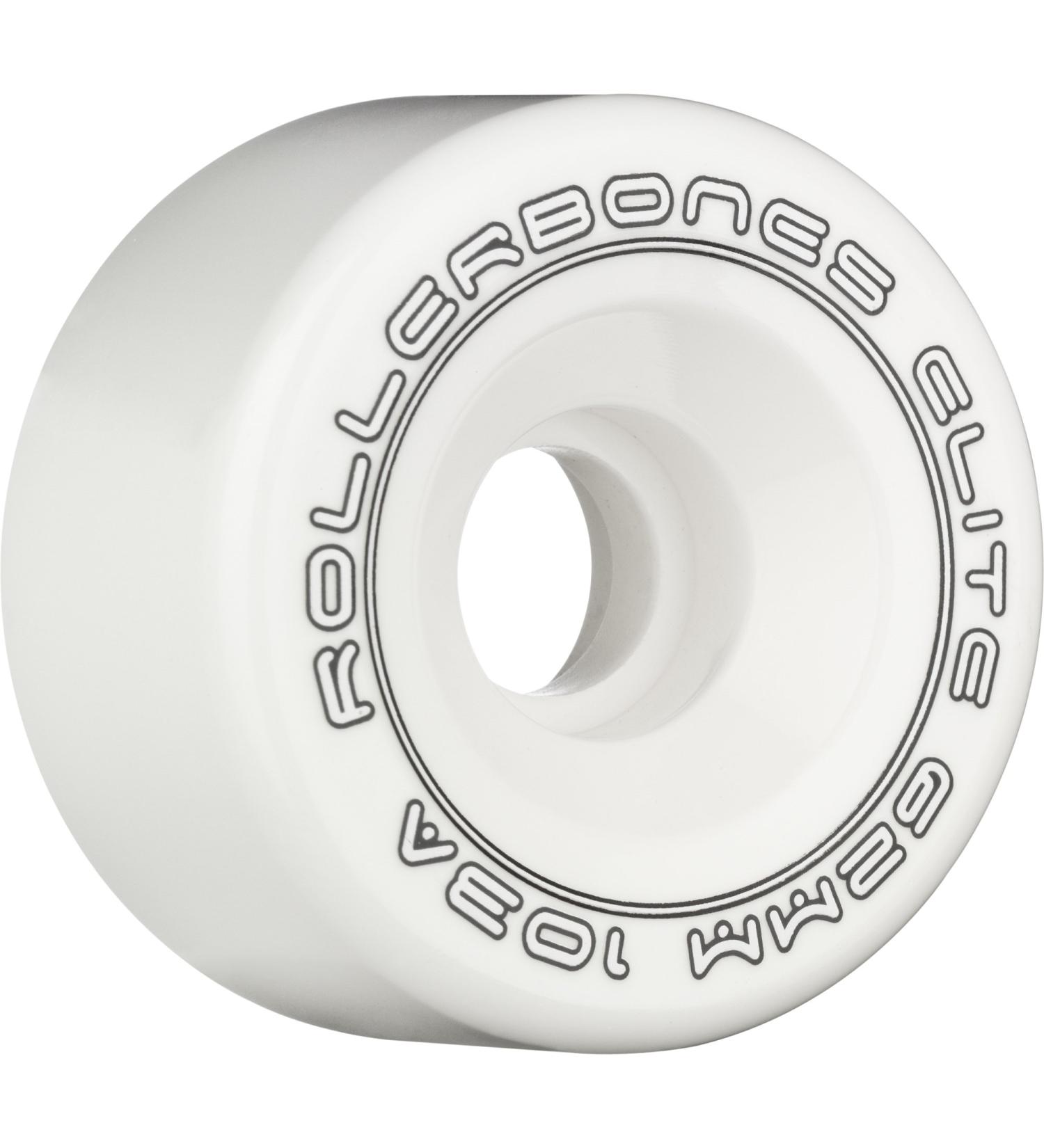 RollerBones Art Elite 103A Competition Roller Skate Wheels (Set of 8) 62mm White