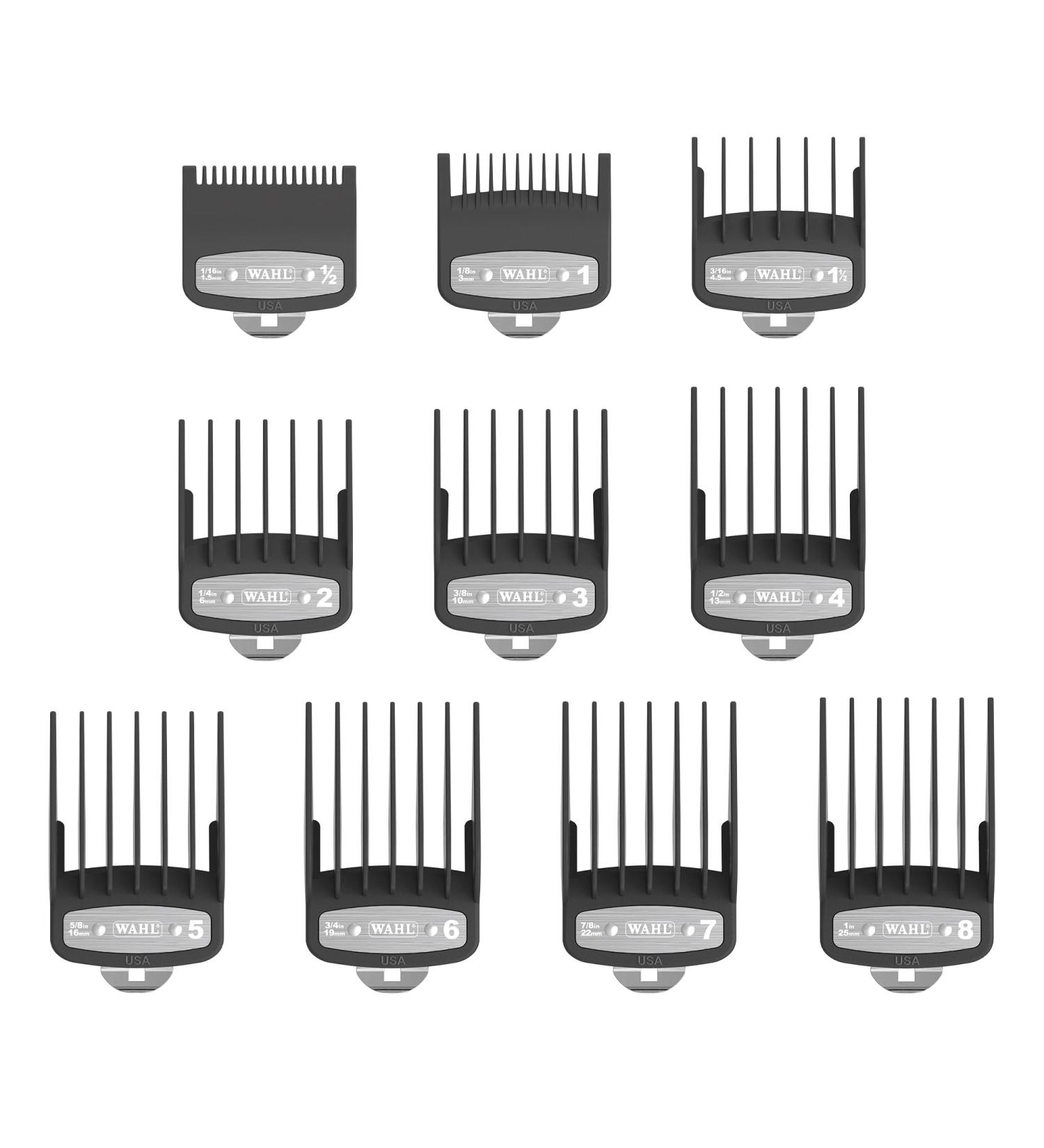 Choice Premium cutting sets with poly bag-premium top-up struggle set 1.5 mm to 25 mm-suitable for all wired haircutors of choice 10 pieces